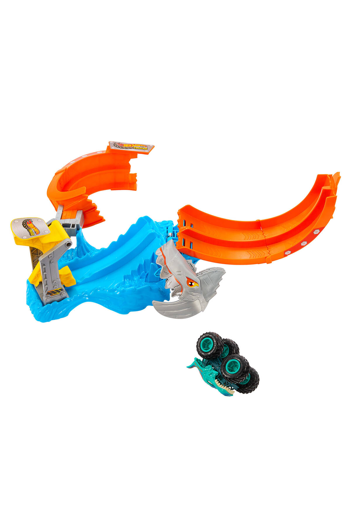 سایر ست های بازی MONSTER TRUCKS SHARK PLAYSET و خودروی MEGA WREX JFR08 در مقیاس 1:64 از ترکیه HOT WHEELS