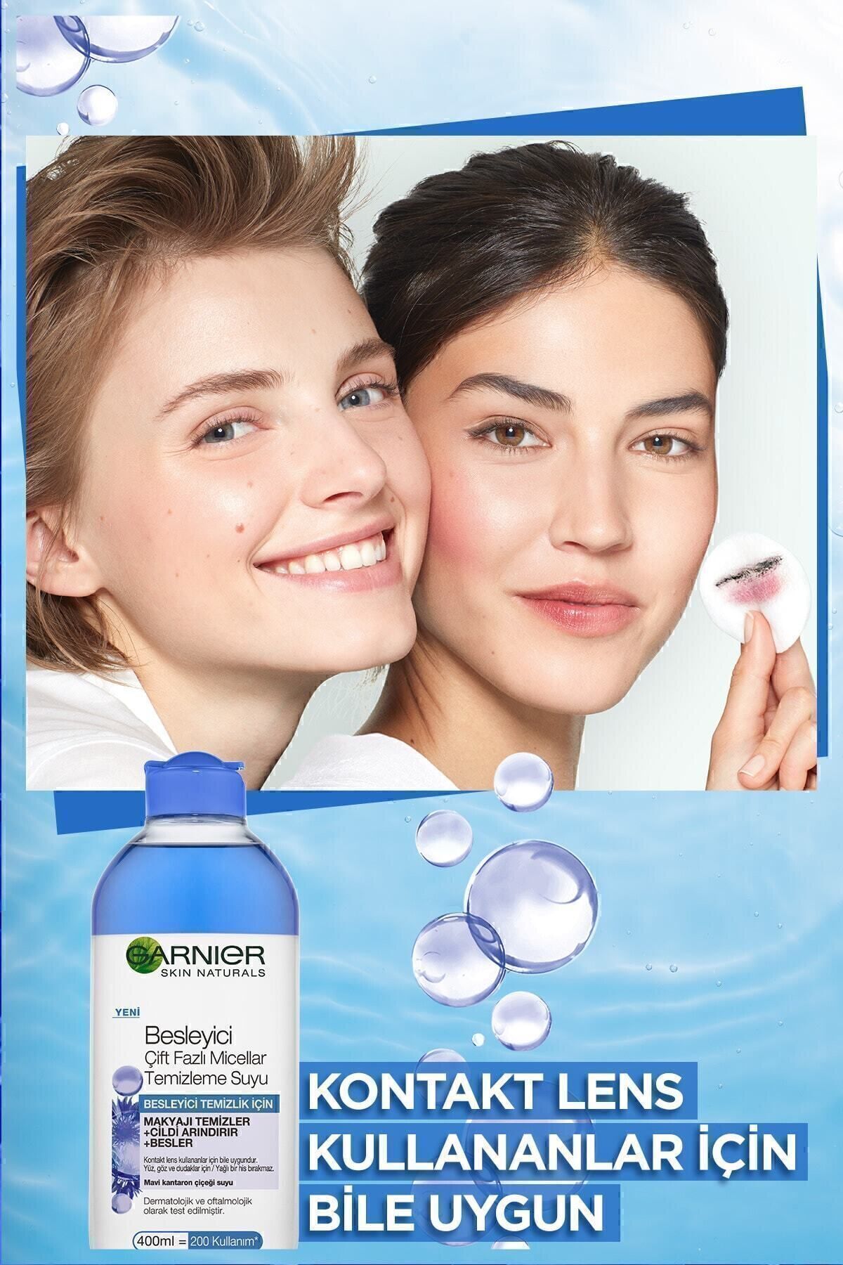 Garnier آب تمیزکننده آرایشی دوفاز میسلار مغذی ۴۰۰ میلی لیتر