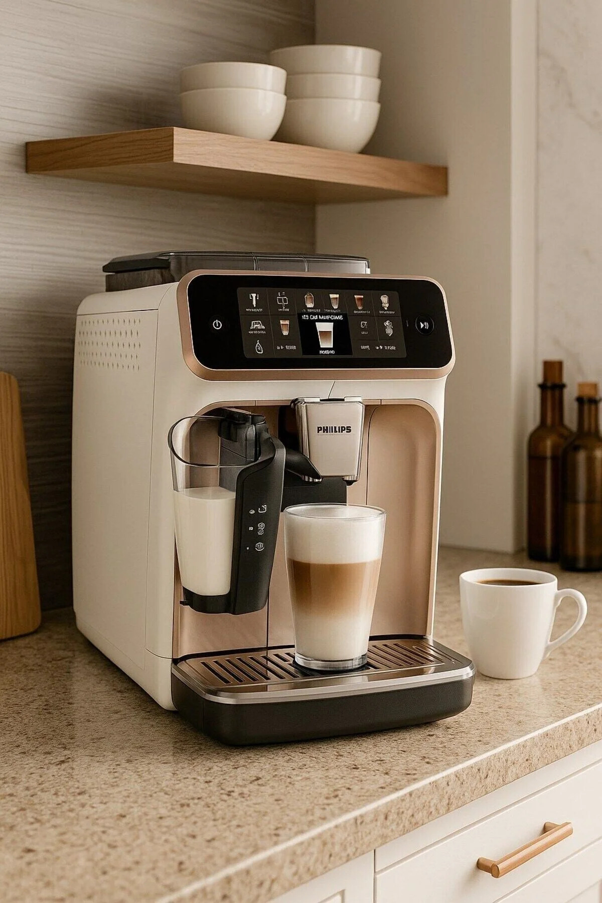 دستگاه اسپرسو و کاپوچینو 20 نوشیدنی گرم سرد قهوه ساز تمام اتوماتیک LATTEGO 5500 SERIES EP5543 اورجینال Philips