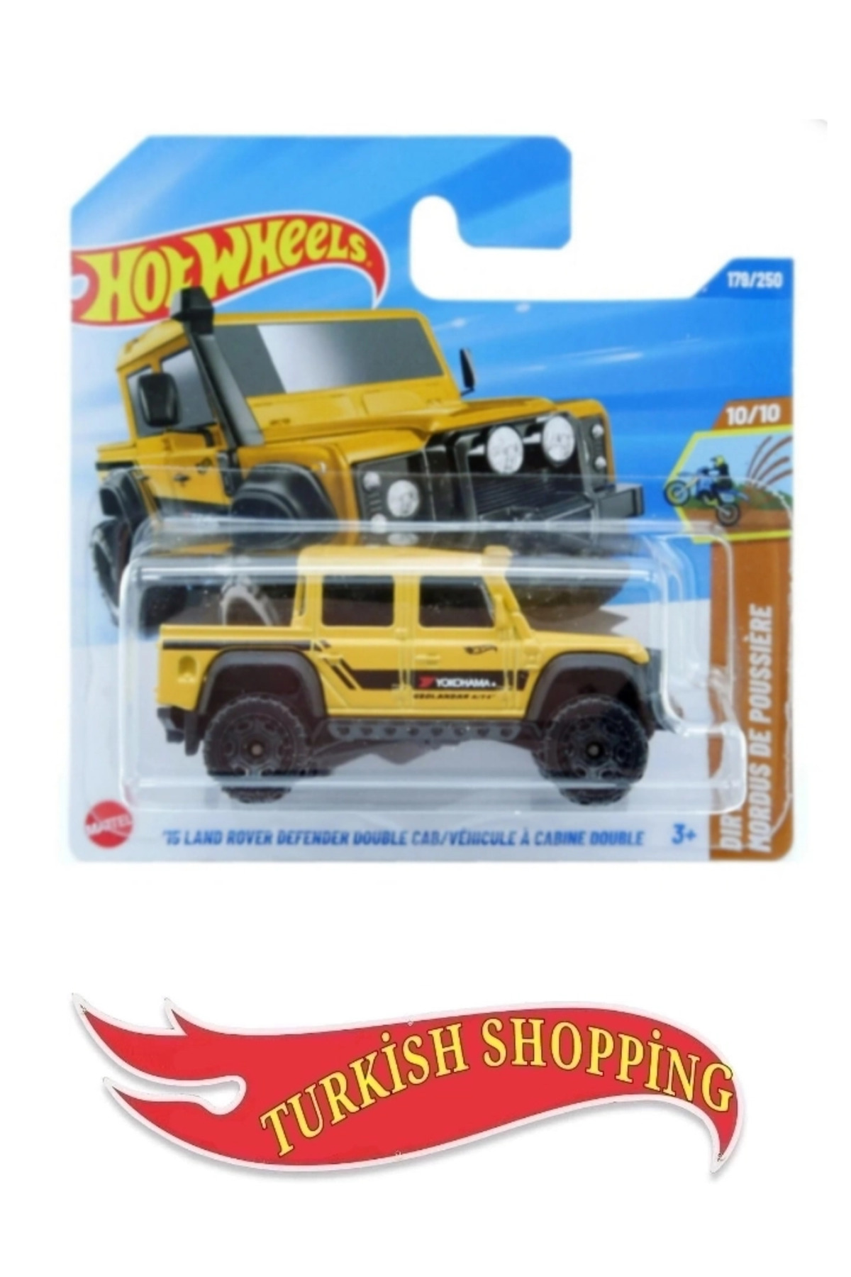 ماشین اسباب بازی 1:64 مقیاس 2025 کیس 15 لندروور دیفندر از ترکیه HOT WHEELS