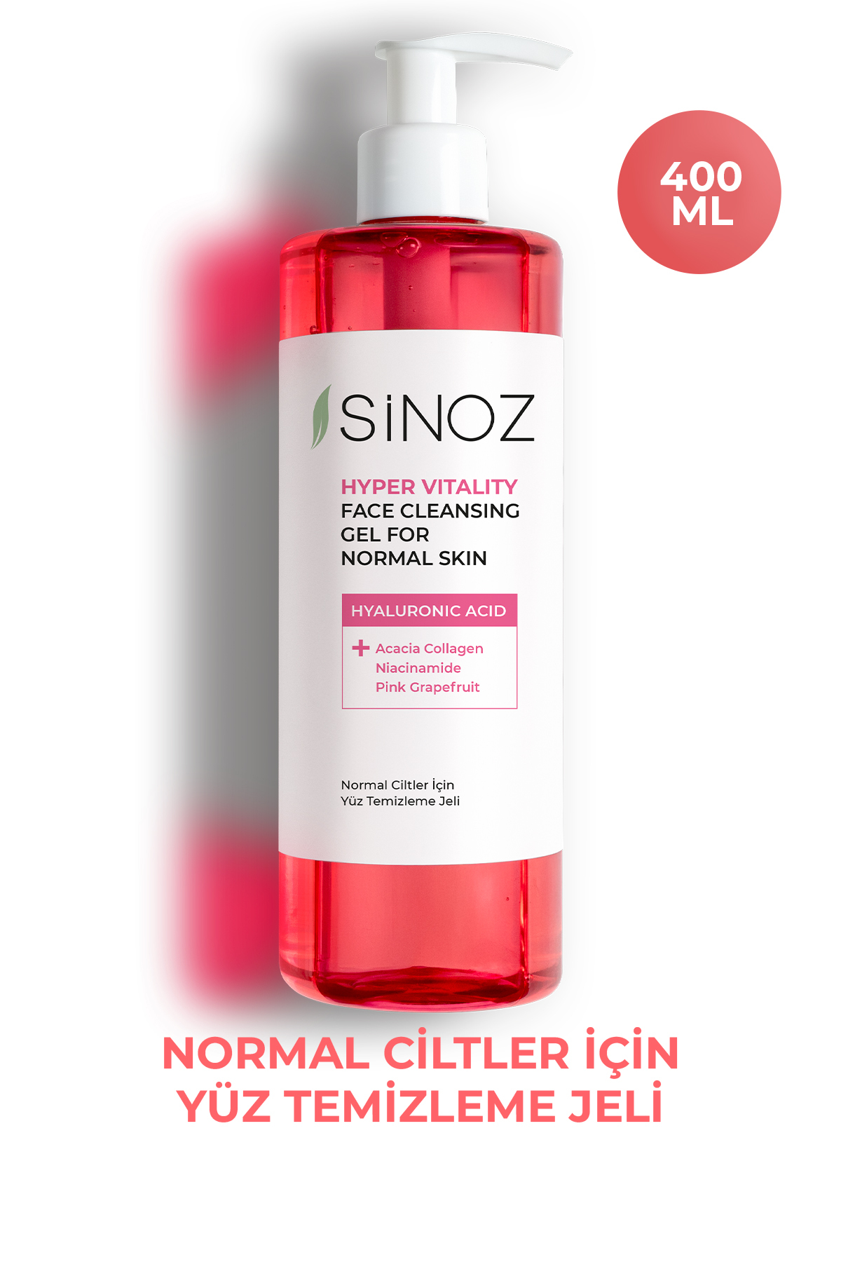 پاک کننده صورت ژل تمیز کردن برای پوست طبیعی 400 میل Sinoz