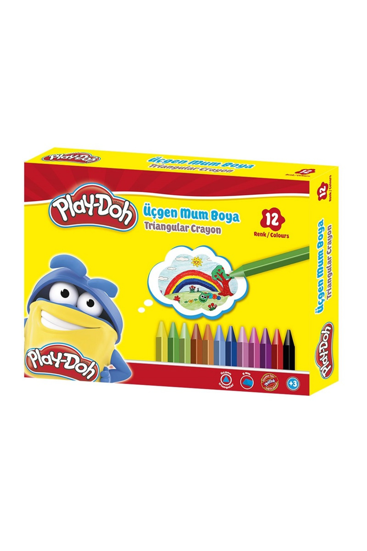مداد رنگی PLAY DOH 12 مثلث CRAYON PAINT CR008 Hasbro