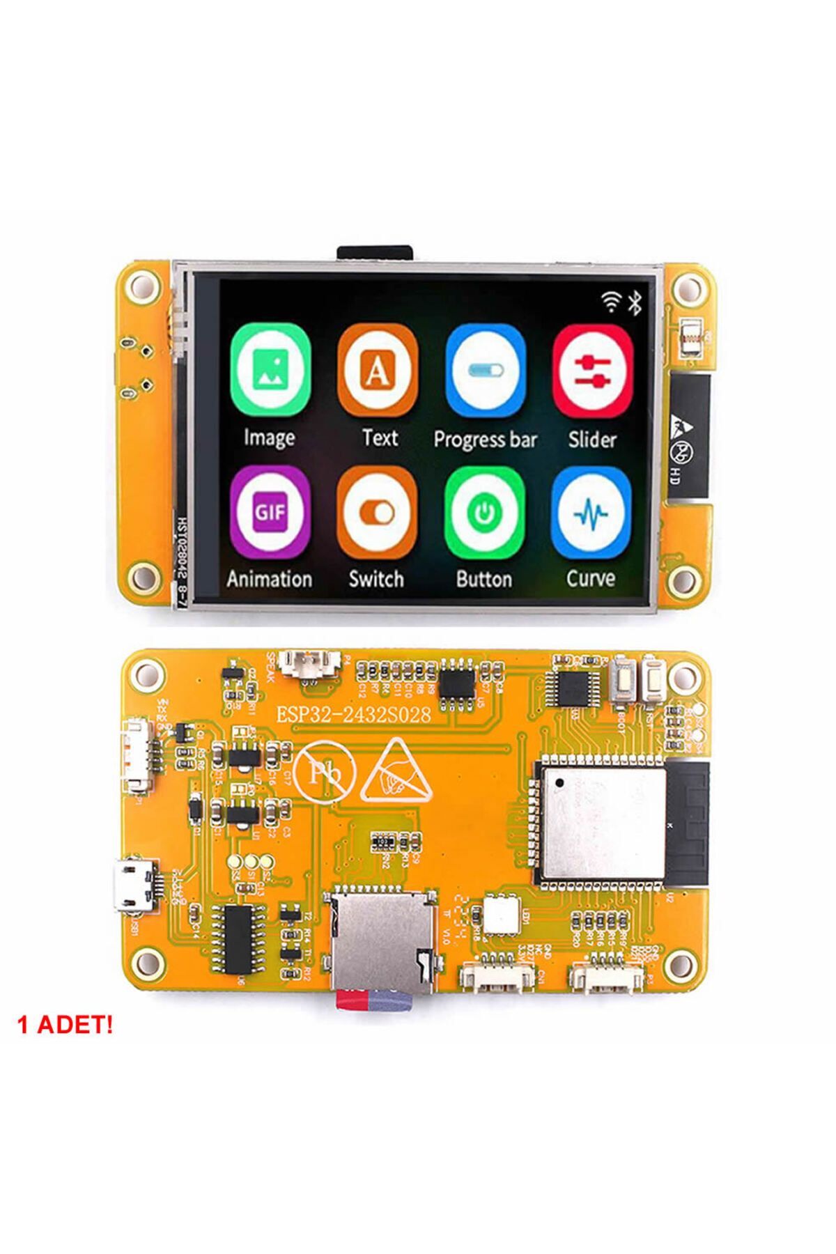 لوازم روباتیک ESP32 2432S028R 2.8 اینچ مقاومتی لمسی TFT LCD ماژول 240X320 پیکسل RGB LED LDR USB UART IO SE از ترکیه Roboyol Store