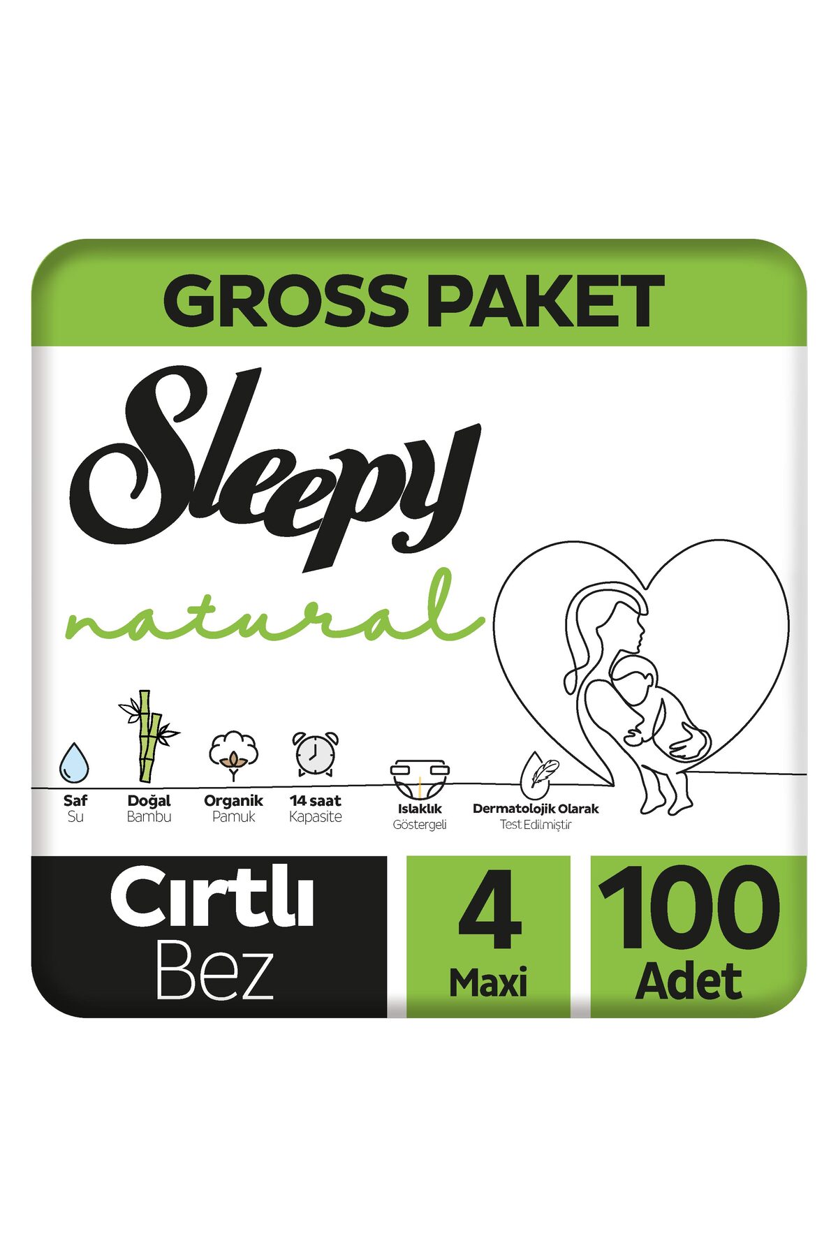 پوشک بچه سایز 4 ماکسی 100 عددی پکیج گروس طبیعی اورجینال Sleepy