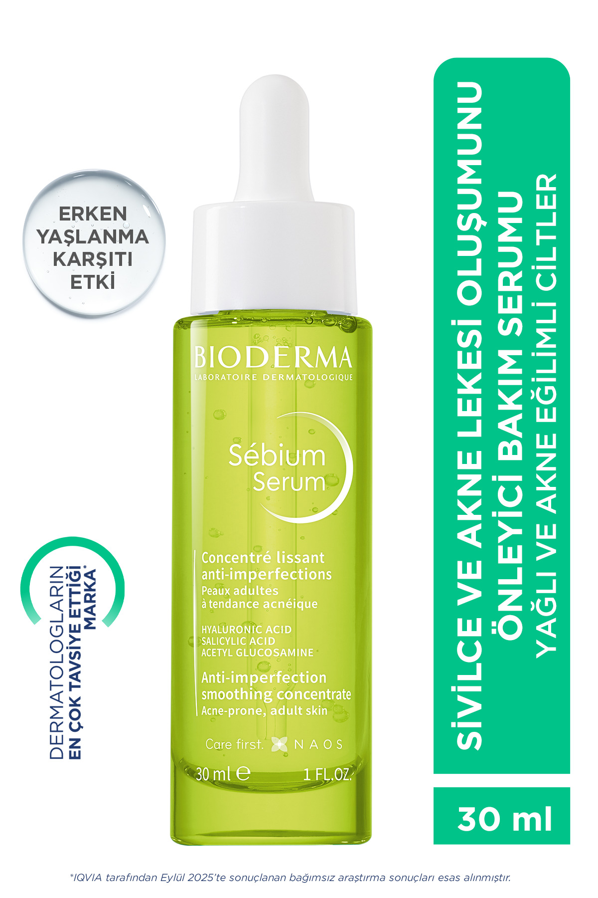 Bioderma سرم ضد آکنه و پیشگیری از لکه های آکنه با اثر ضد پیری 30 میلی لیتر