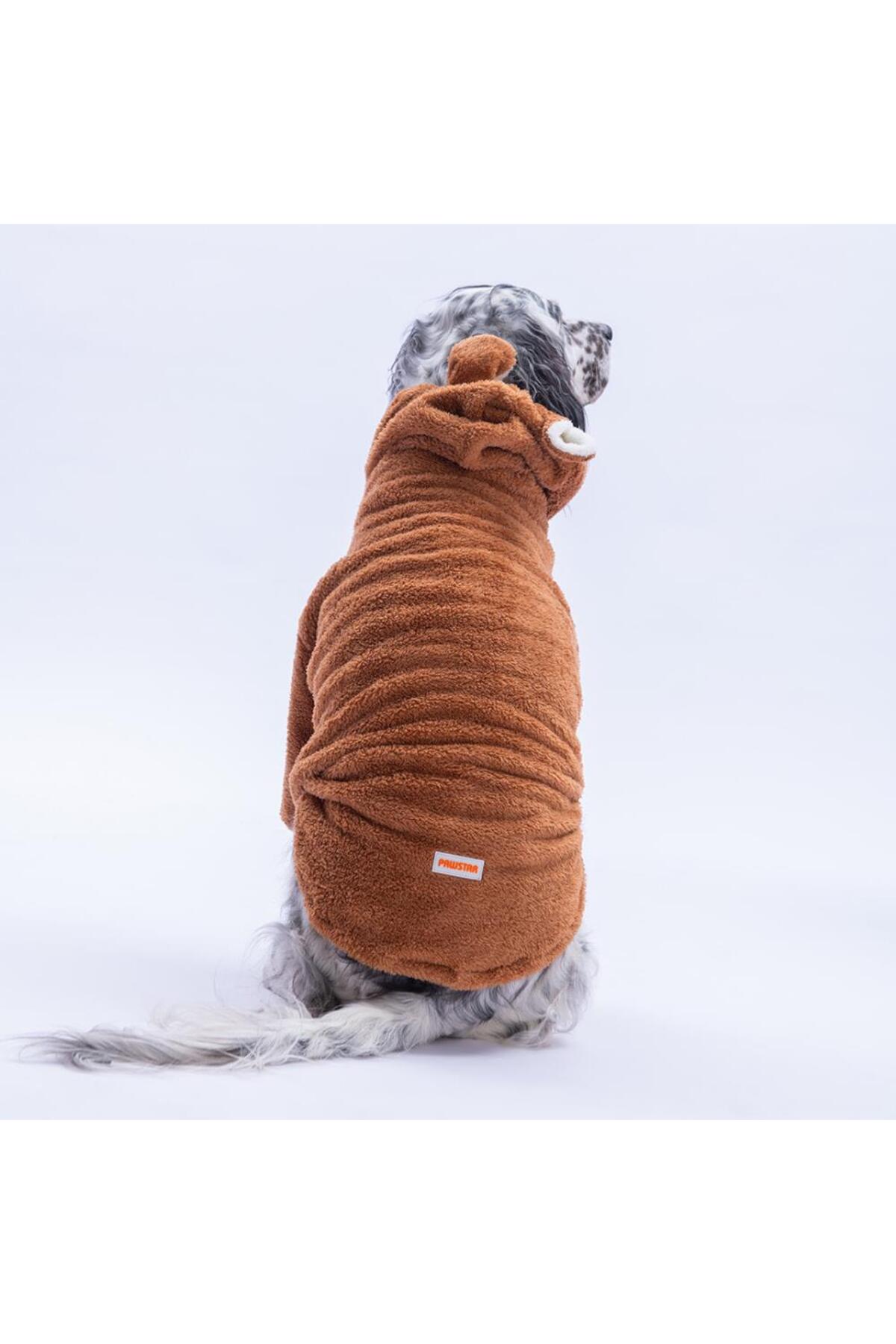 هودی سگ پاوستار Pawstar Lucca Teddy، مدل PS25-1098، قهوه‌ای با گوش خرسی