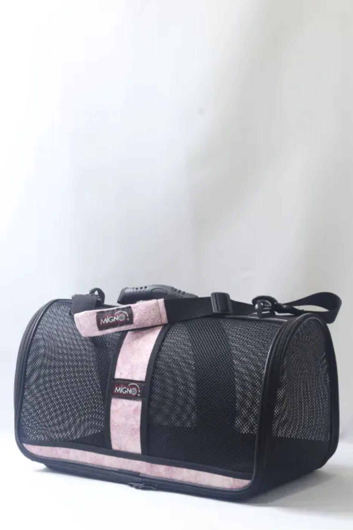 کیف حمل سگ و گربه میگنو Migno، مدل توری FLYBAG Safir، صورتی چرک