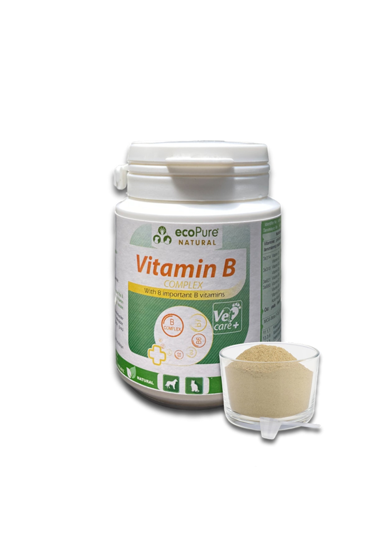 پودر ویتامین B کمپلکس گربه وت‌کر VETCARE، ۴۰ گرمی