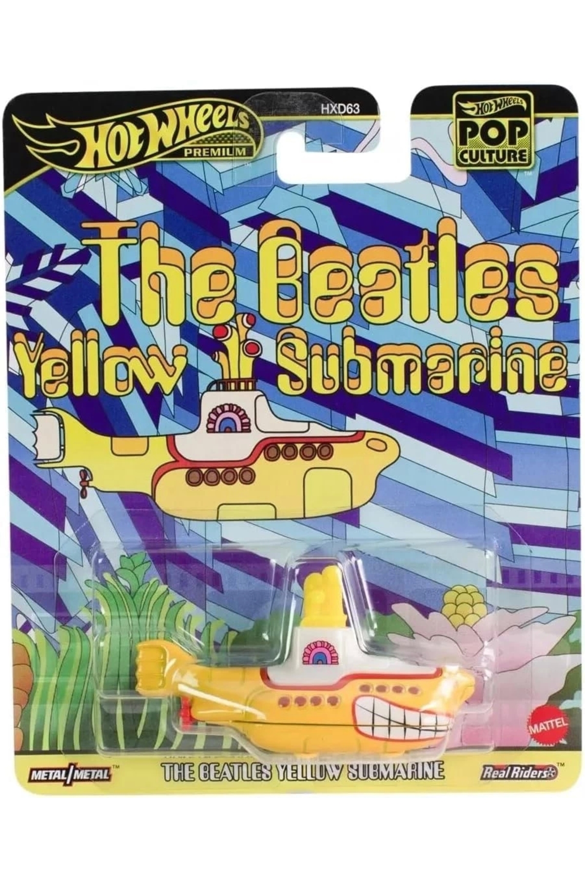 ماشین اسباب بازی فرهنگ پاپ برتر THE BEATLES YELLOW SUBMARINE JBL74 از ترکیه HOT WHEELS