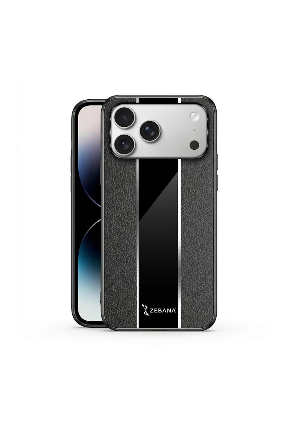 کاور و قاب چرمی ممتاز APPLE IPHONE 17 PRO MAX COMPATIBLE CASE مشکی اورجینال Zebana
