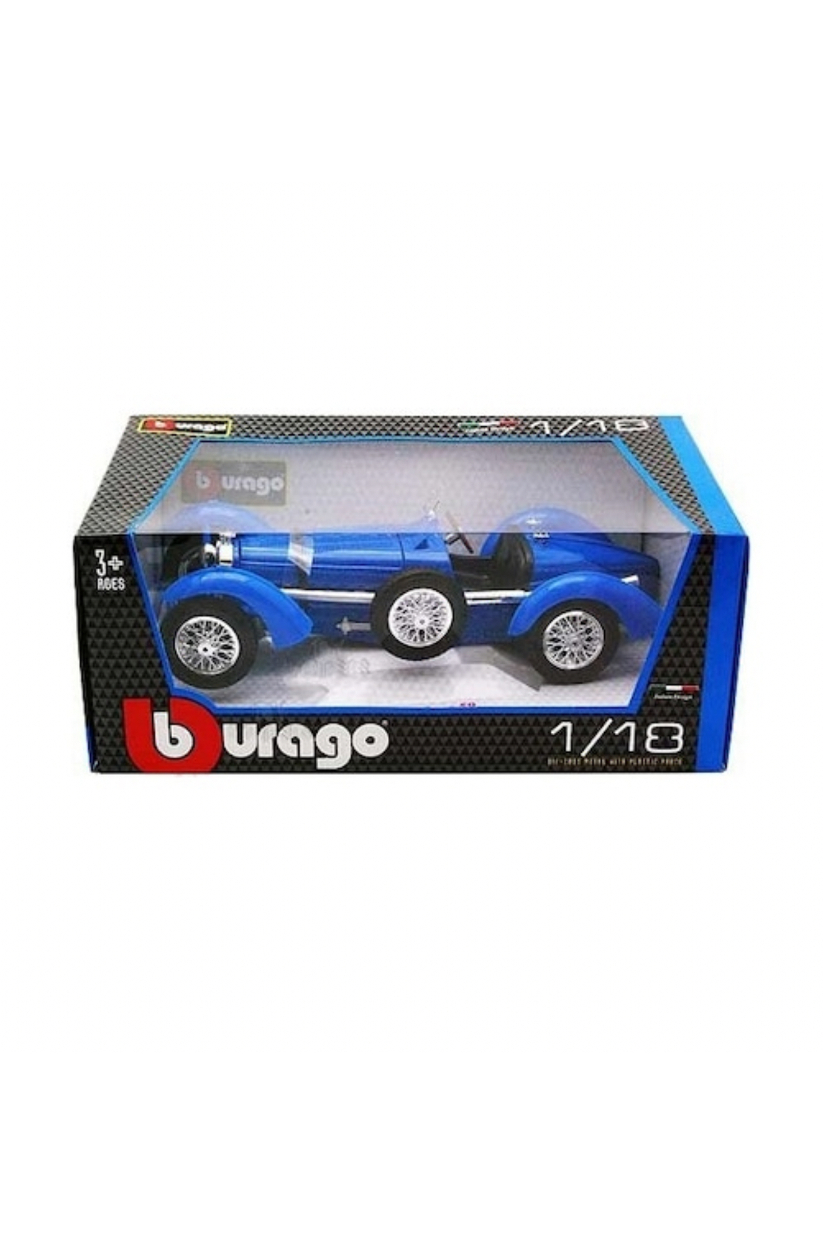 مدل خودرو 1:18 بوگاتی تیپ 59 1934 ماشین آبی اورجینال Burago