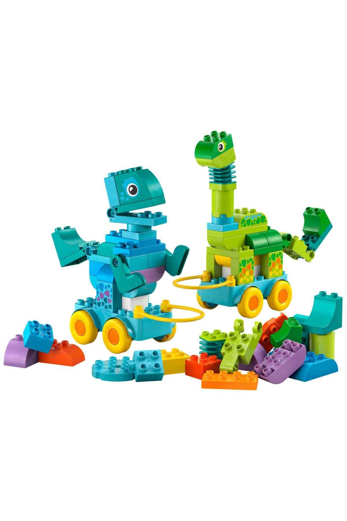 لگو DUPLO TOWN 3 IS 1 IN ON ONE DINOSAURS 10451 در اوایل کودکان سال پیر اورجینال LEGO