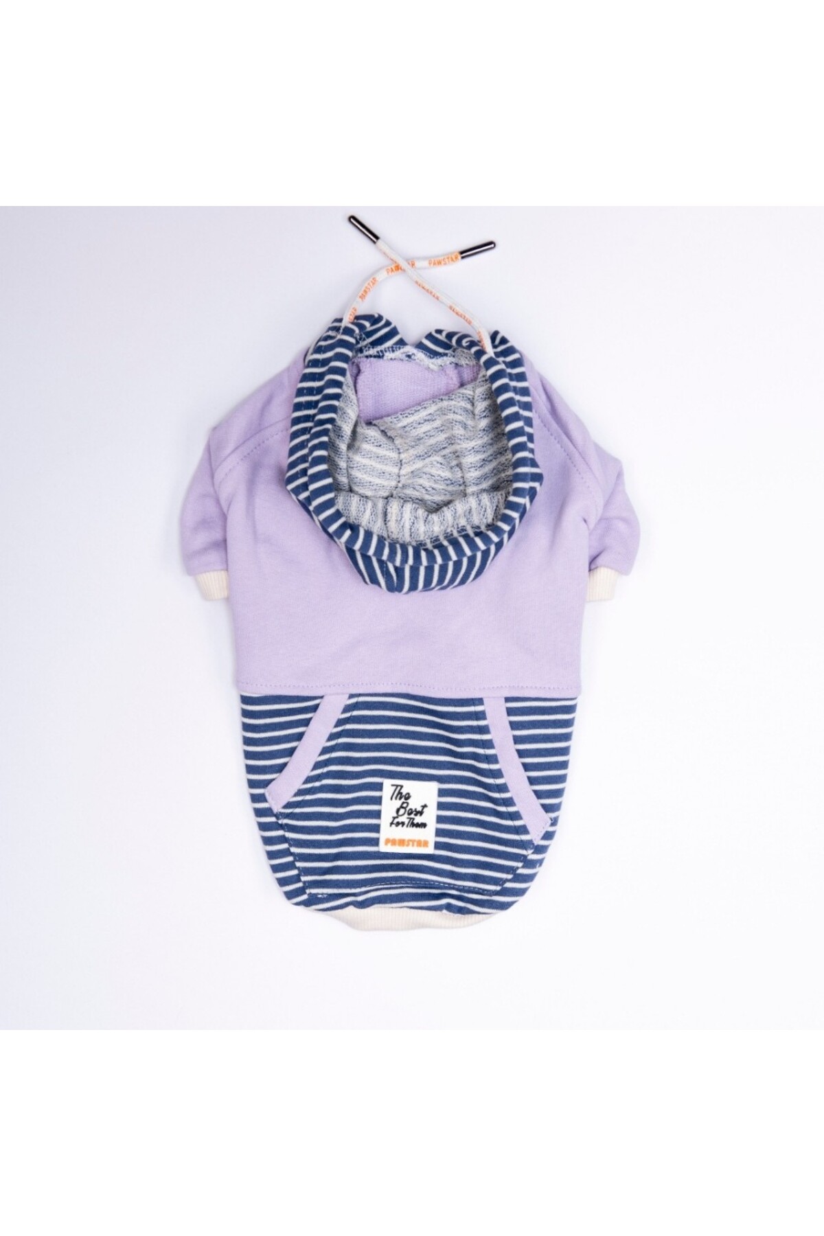 هودی سگ پاوستار Pawstar مدل Sera Stripe، بنفش، کد PS26-1149