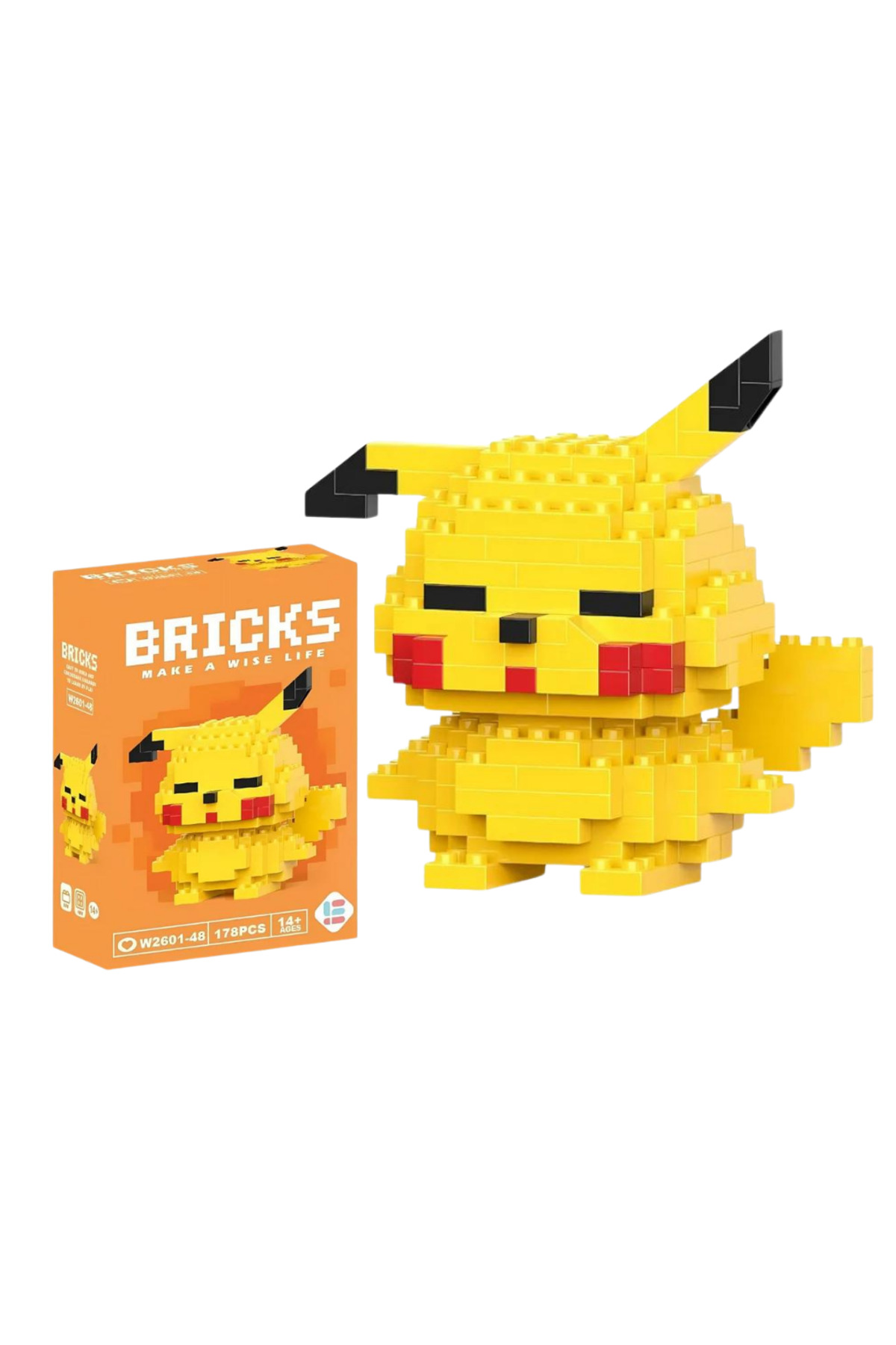 پازل تزئین دسکتاپ لگو سه بعدی ذرات کوچک PIKACHU BRICKS C&On Design