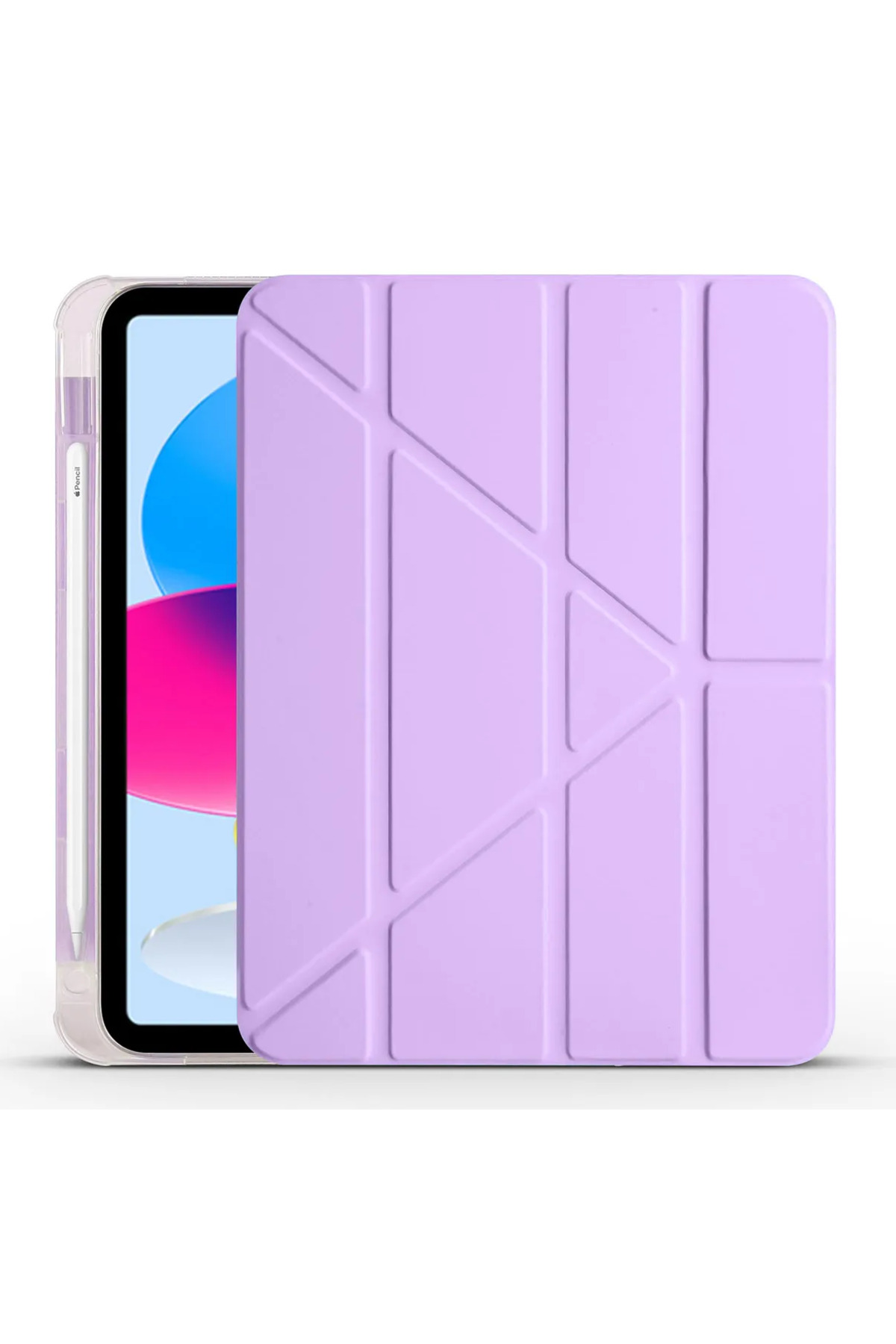 کاور تبلت IPAD 11 A16 2025 نسل دهم 10.9 محفظه قلم تاشو قاب پایه سه‌گانه با حالت خواب فیبکس Fibaks