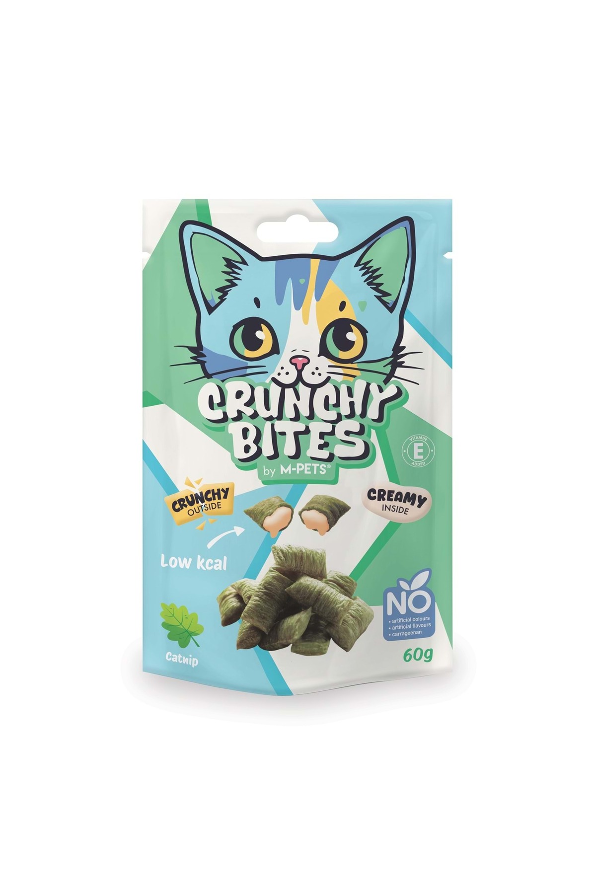 تشویقی گربه کت‌نیپ‌دار ۶۰ گرمی Crunchy Bites ام‌پتس M-PETS