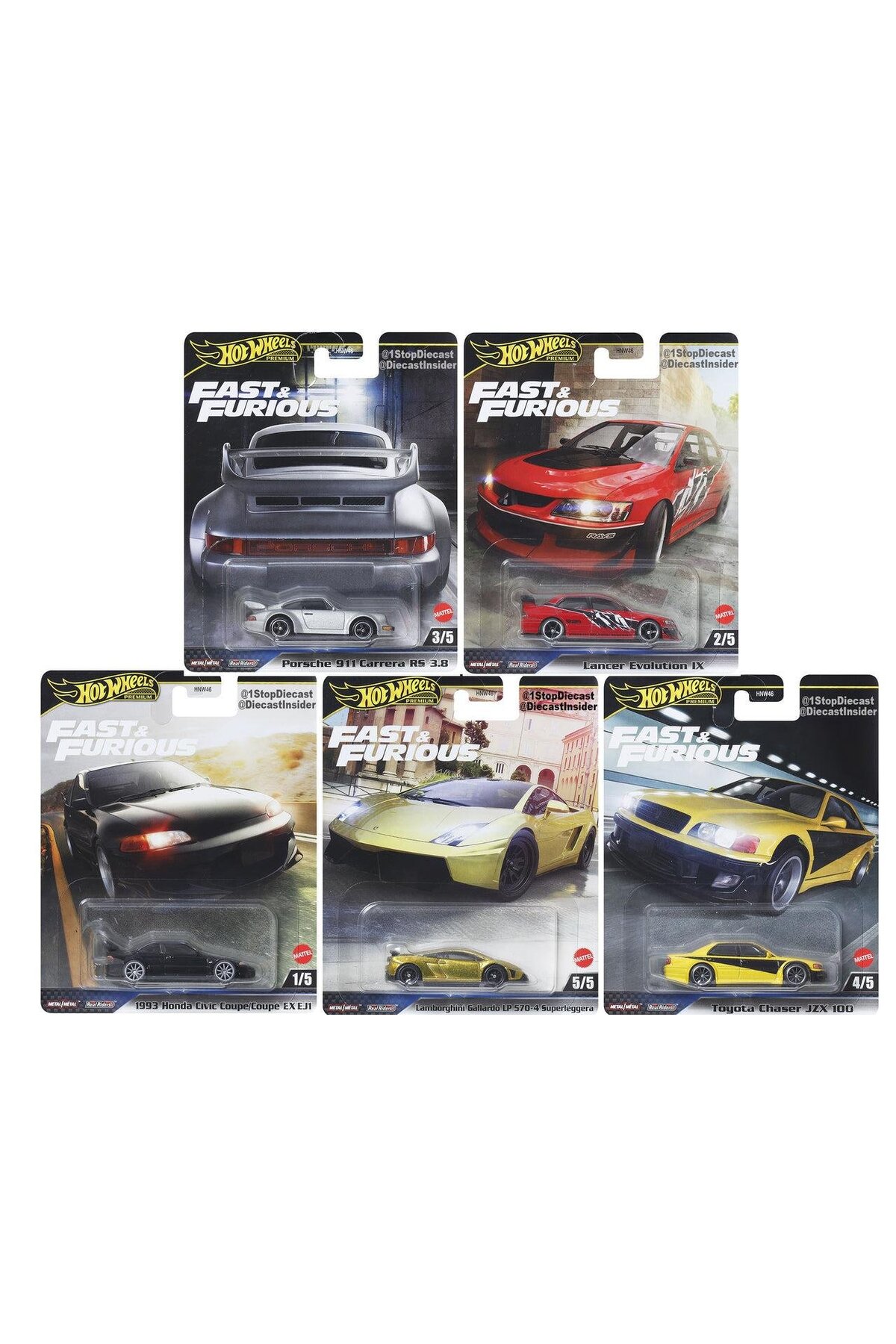 ماشین اسباب بازی ممتاز FAST&FURIOUS HNW46 979M از ترکیه HOT WHEELS