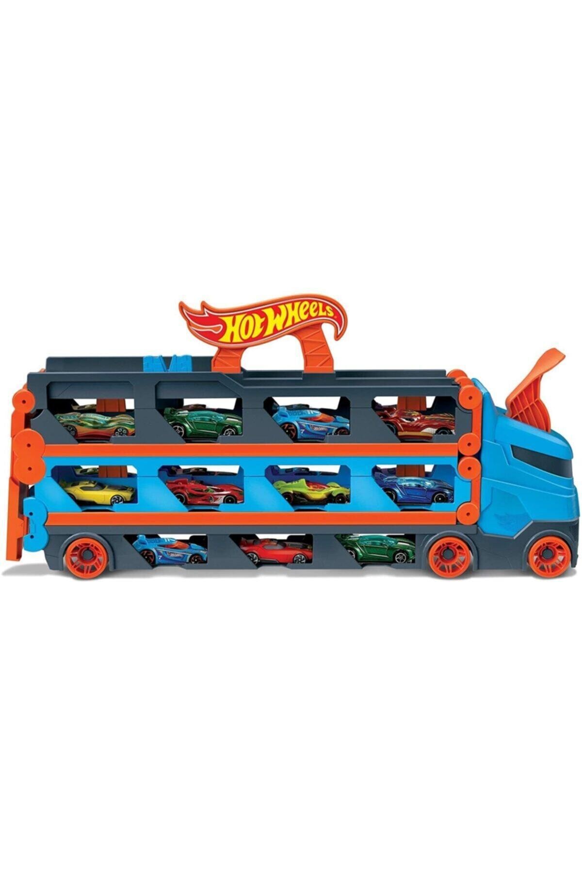 کامیون و ماشین آلات ساختمانی اسباب بازی با پیست سرعت هدیه 3 وسیله نقلیه GVG37 از ترکیه HOT WHEELS