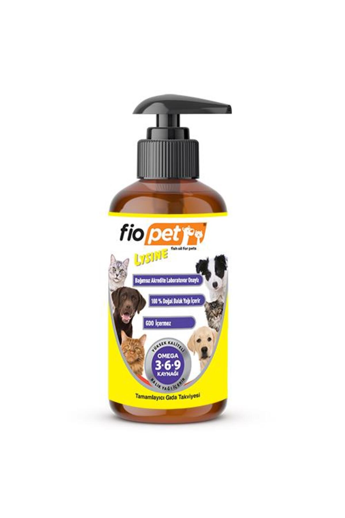 روغن ماهی آنچوی طبیعی برای سگ و گربه فی‌اوپت FİOPET Lysine، ۶۵ میلی‌لیتر