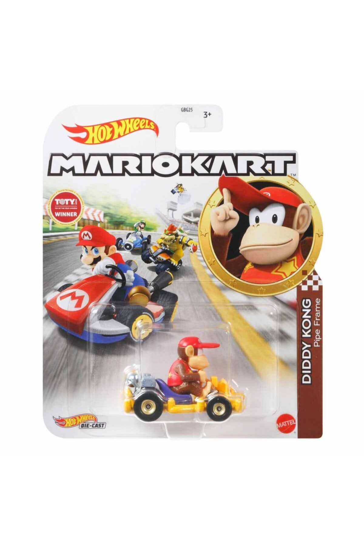 ماشین اسباب بازی وسایل نقلیه کاراکتر کارت ماریو GBG25 DIDY KONG هات ویلز اورجینال HOT WHEELS