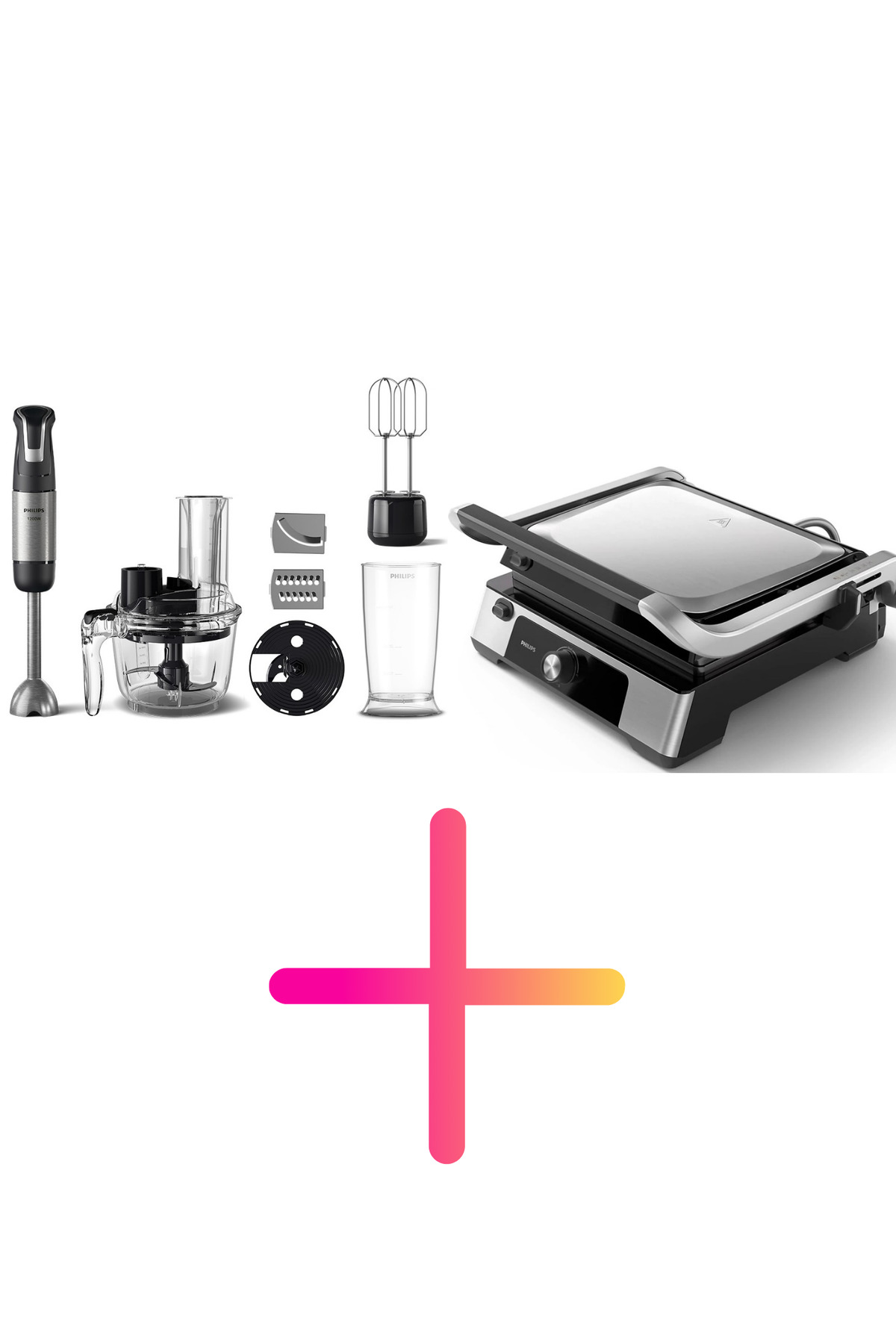 ست مخلوط کن آشپزخانه دو نفره توستر 2200 وات + بلندر اورجینال Philips