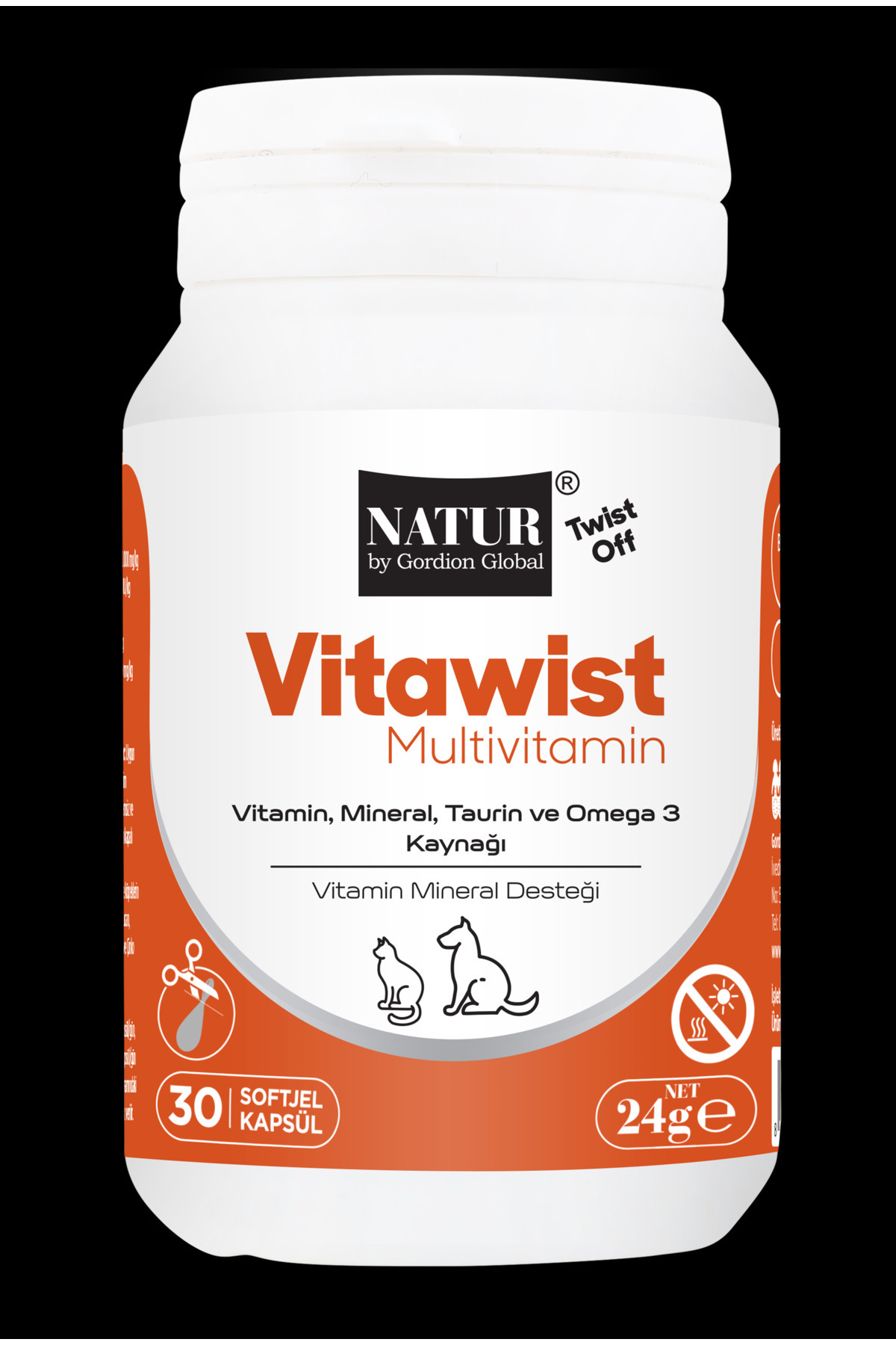 مکمل مولتی‌ویتامین گربه و سگ ناتور بای گوردیون گلوبال Natur by Gordion Global Vitawist