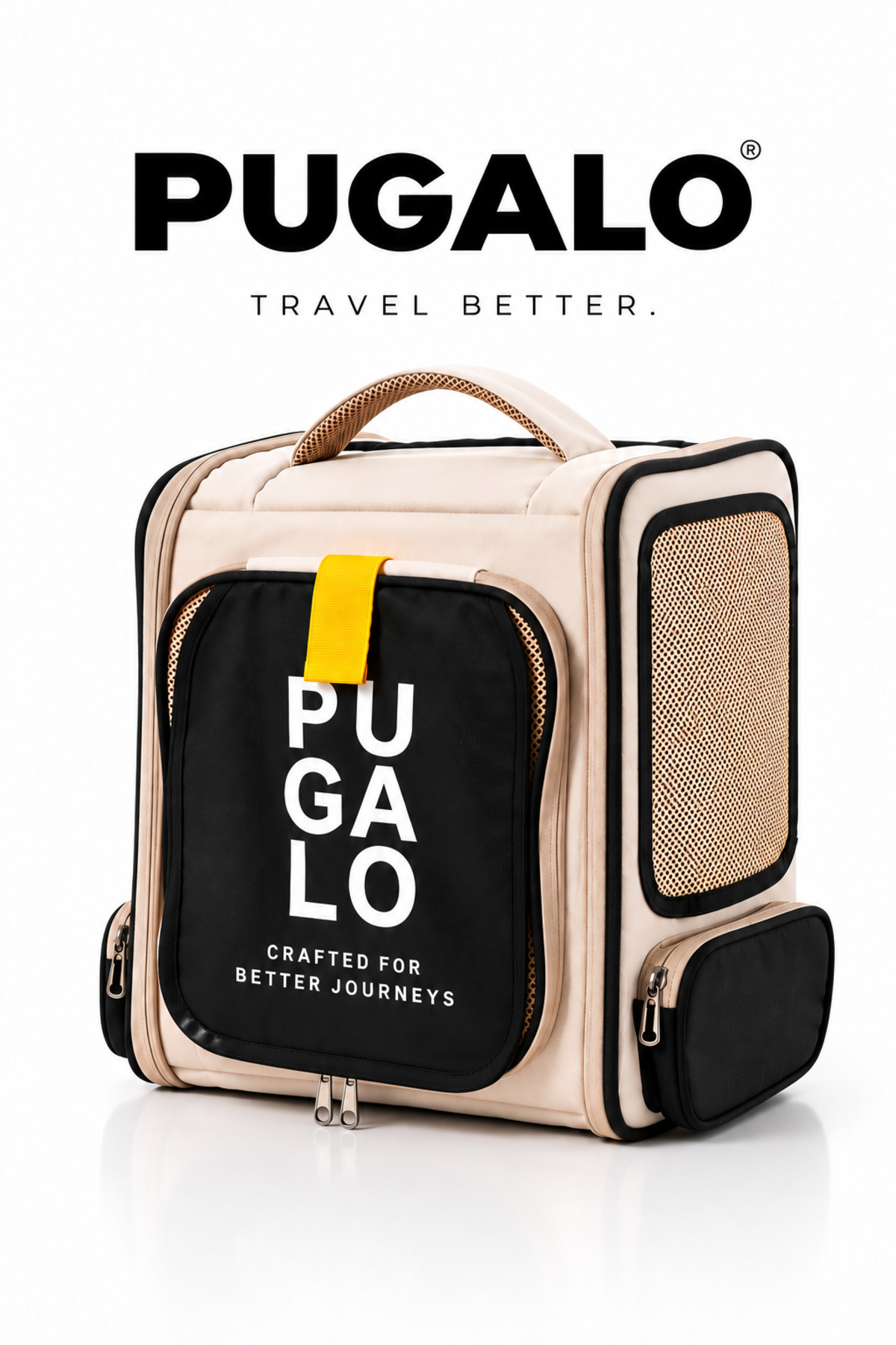 کوله‌پشتی حمل گربه و سگ نژاد کوچک پوگالو Pugalo FlexSpace، مشکی