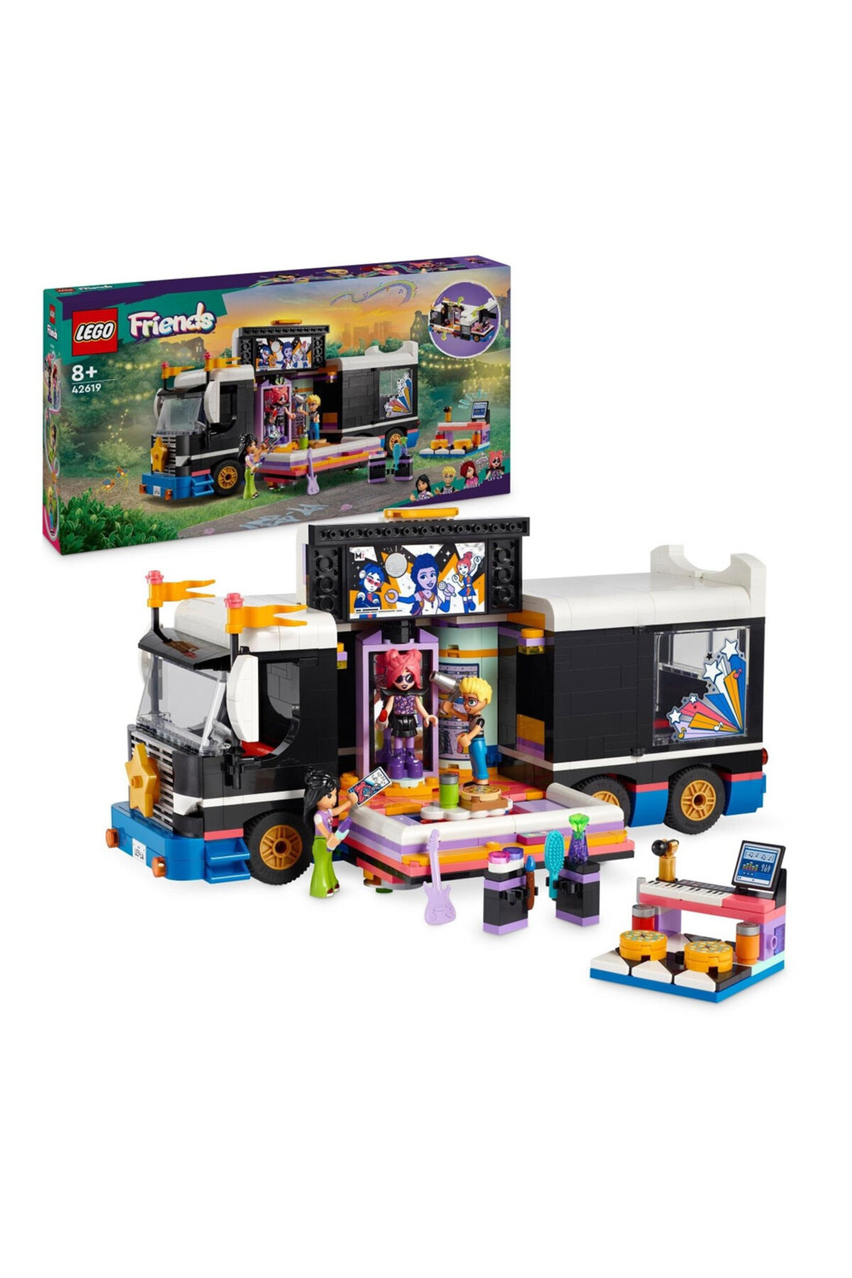 لگو دوستان POP STAR MUSIC TOUR BUS 42619 اورجینال LEGO