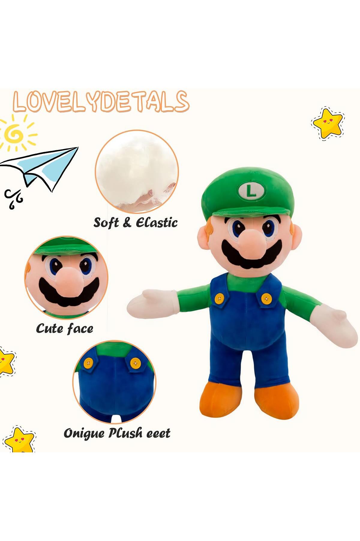 اسباب بازی های پشمی پارچه وارداتی سایز XL LEGENDARY 2 PACK SUPER MARIO BROTHERS & LUIGI PLASH TOY SLEEP PLAYMATE e-life shop