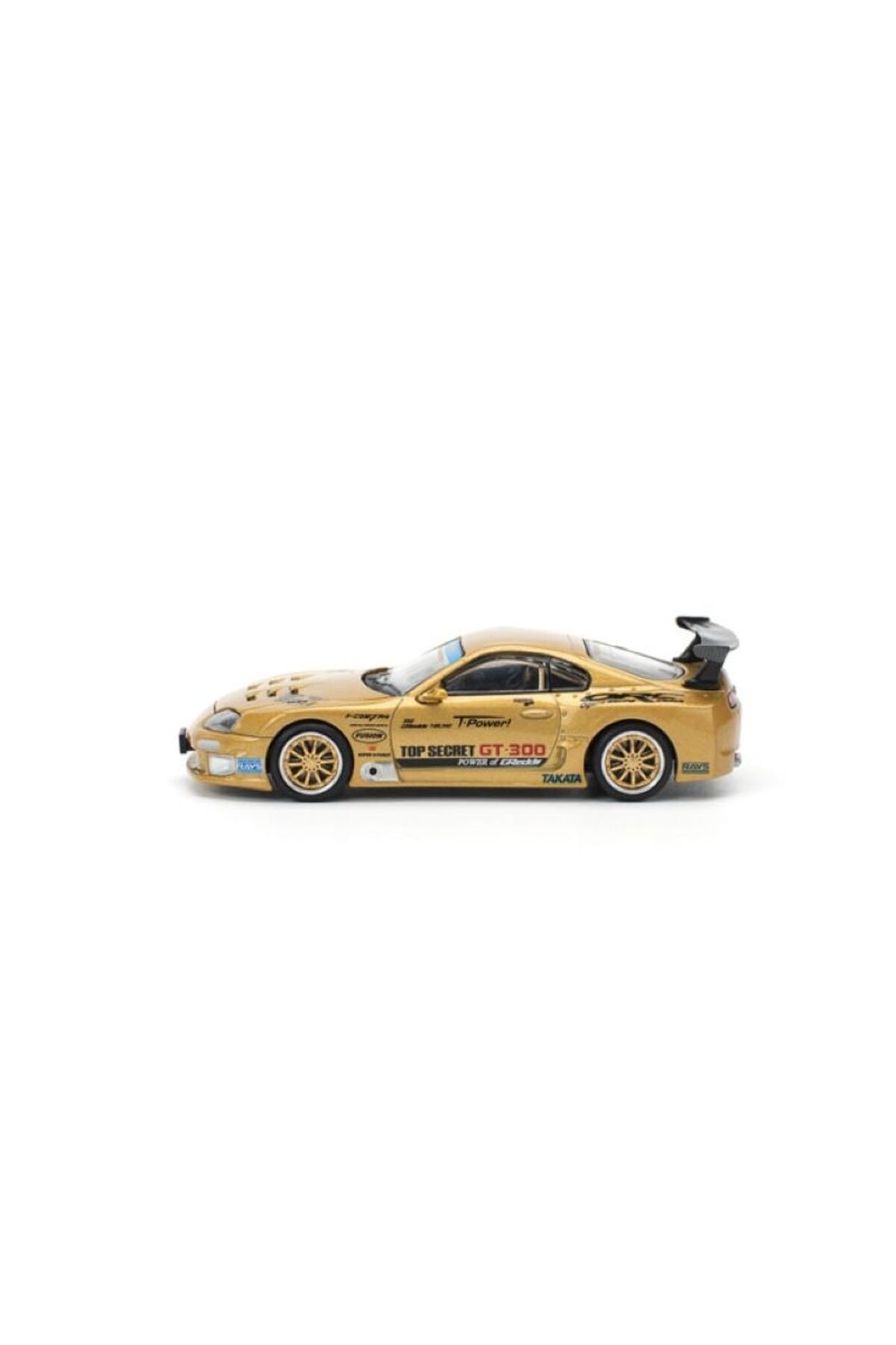 مدل خودرو POP RACE GT300 SUPRA GOLD 1:64 CAR1 اورجینال HOT WHEELS