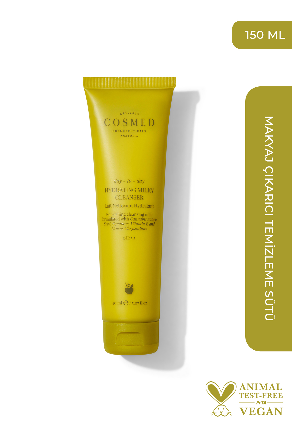 پاک کننده صورت تمیز و روزانه شیر برای پوست خشک 150 میل COSMED