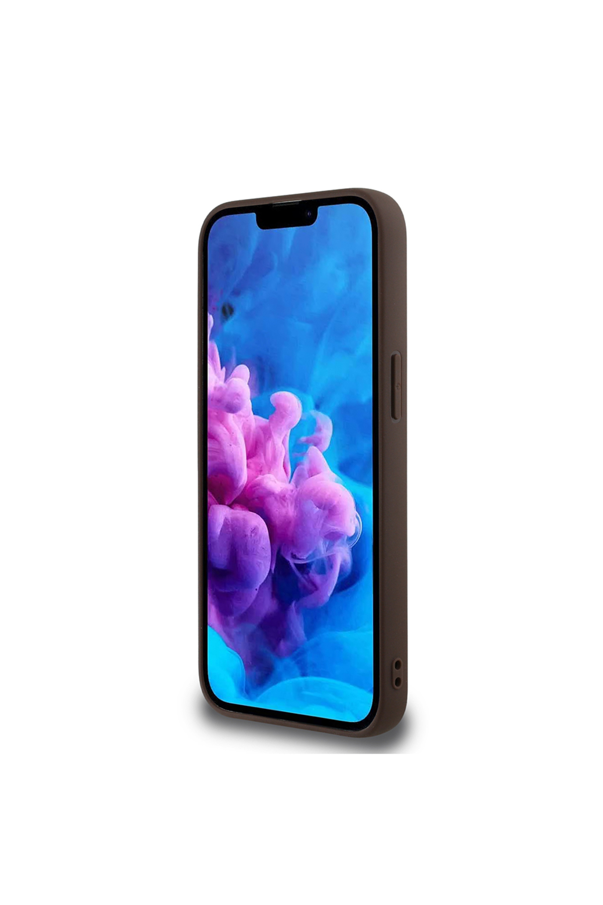 کاور و قاب سازگار با IPHONE 16E دارای مجوز M SAFE PU مثلث نشان‌واره 4G طرحدار قهوه‌ای اورجینال Guess