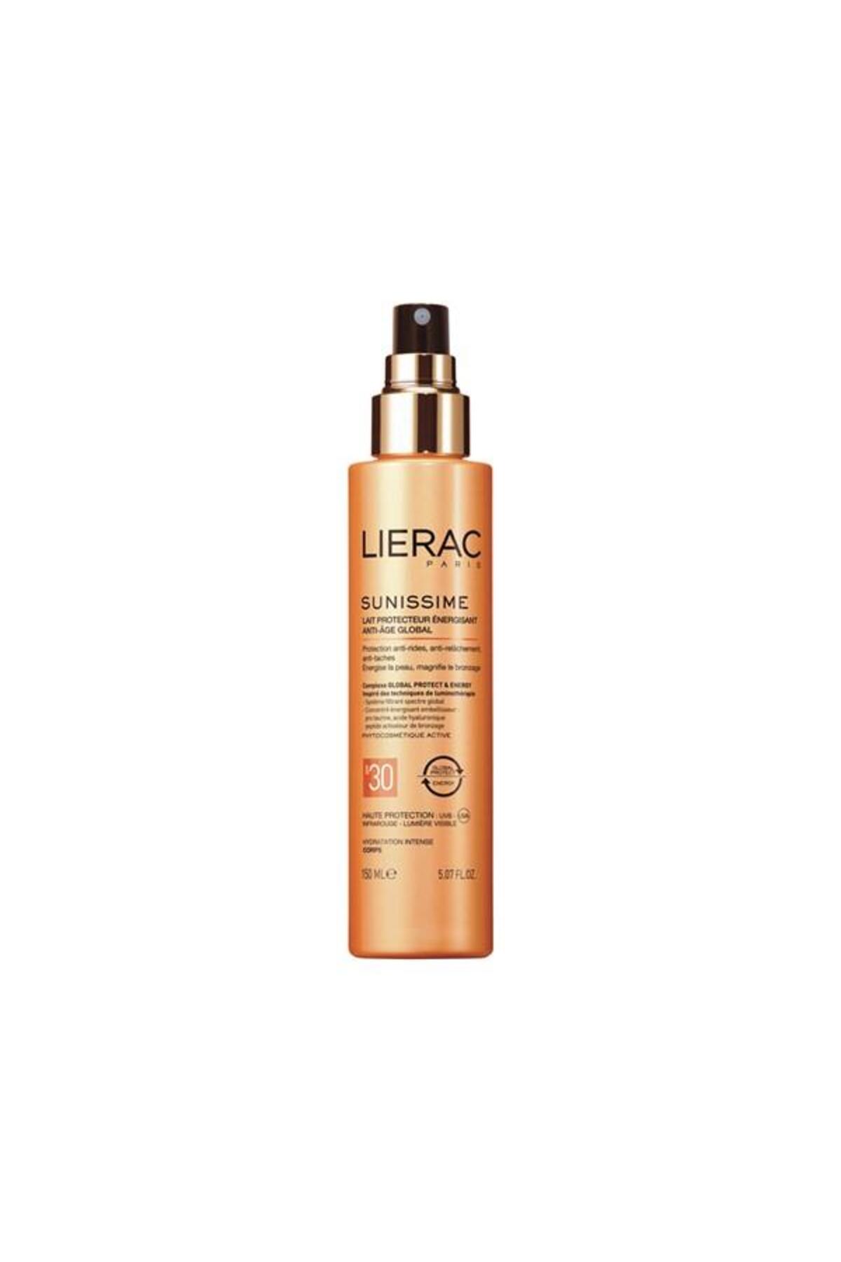 Lierac محافظت کننده انرژی ضدپیری SPF 30 بدن شیر خورشیدی Sunissime