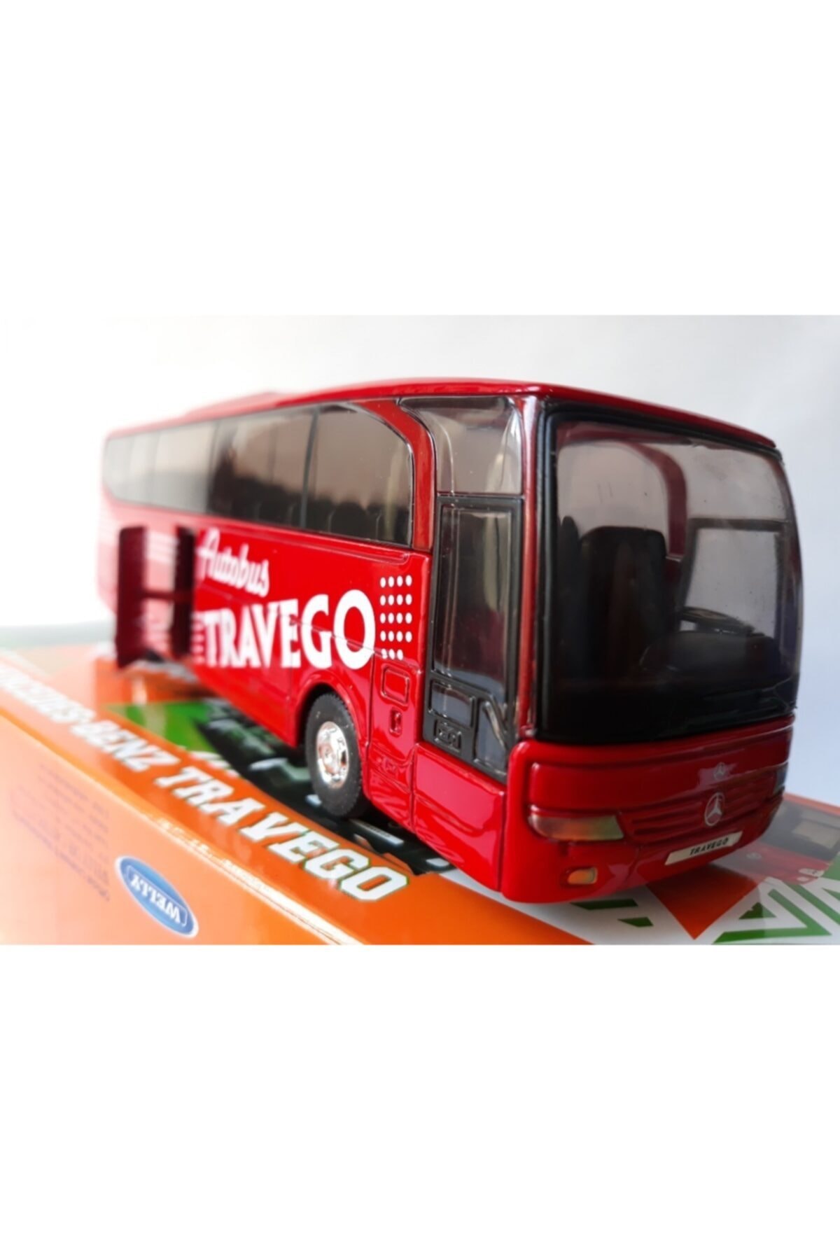 مدل خودرو درب اصلی فلزی دیکست اتوبوس مرسدس بنز TRAVEGO باز می شود اورجینال WELLY