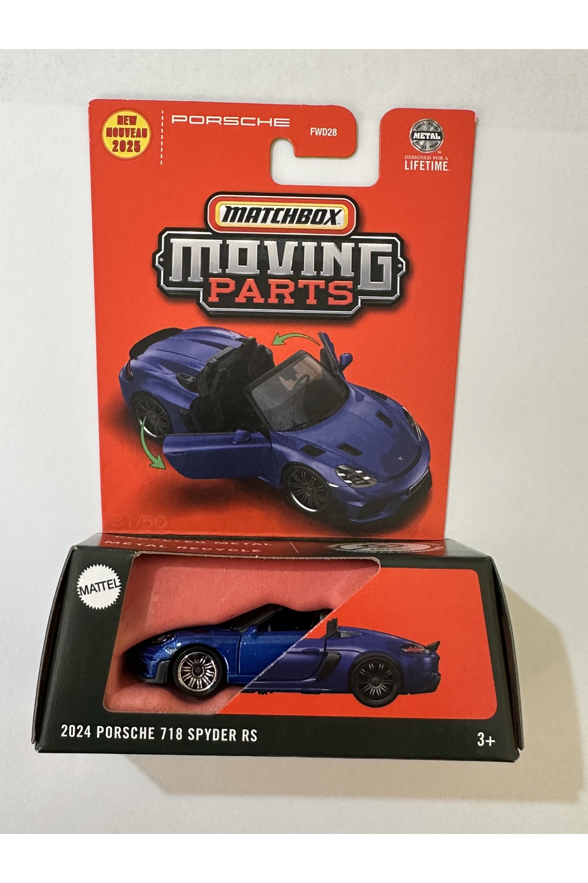 ماشین اسباب بازی پورشه 718 اسپایدر 2024 از ترکیه HOT WHEELS