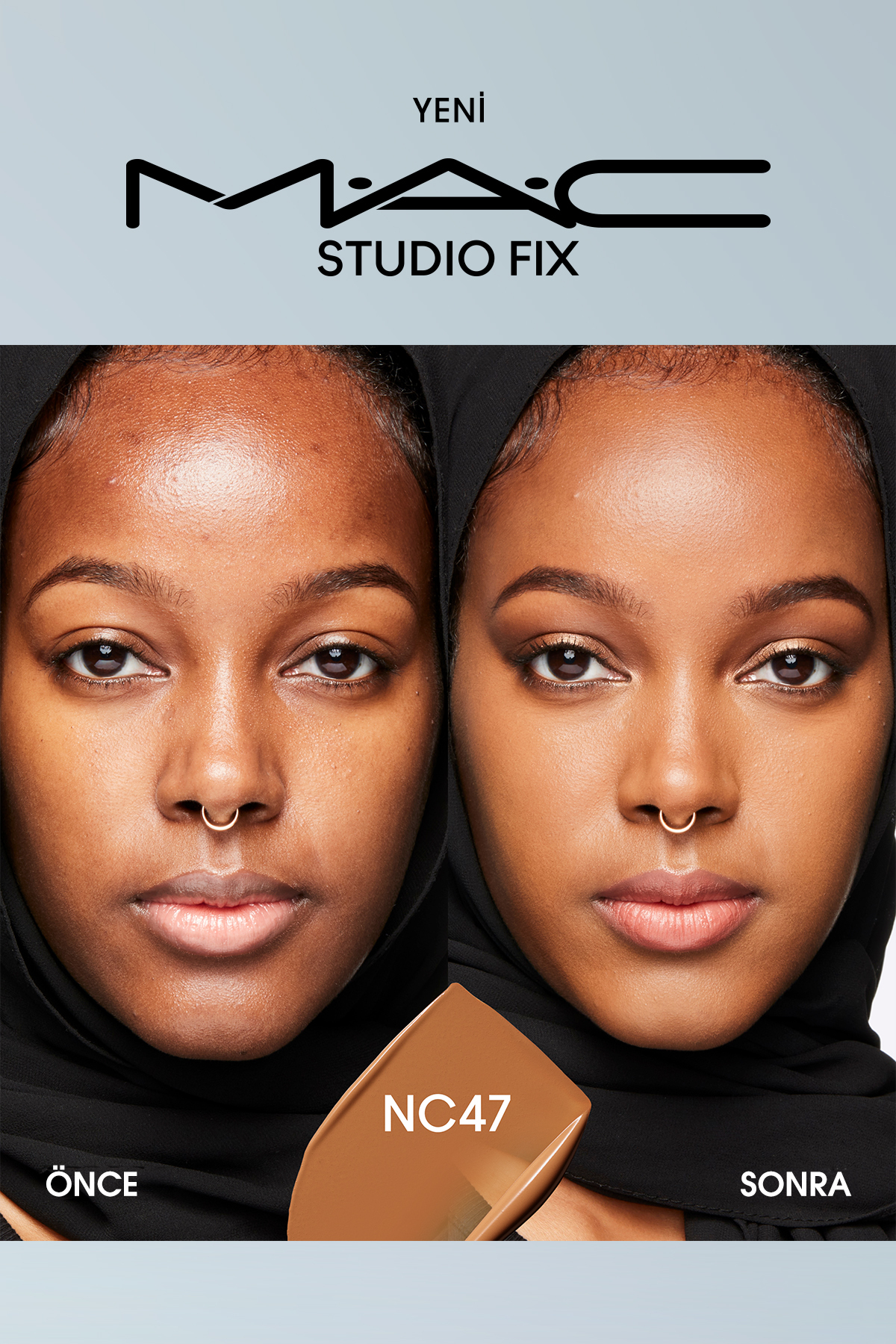 کرم پودر بنیاد دائمی مت تا 24 ساعت استودیو رفع سیال SPF15 رنگ: NC47 30ML Mac