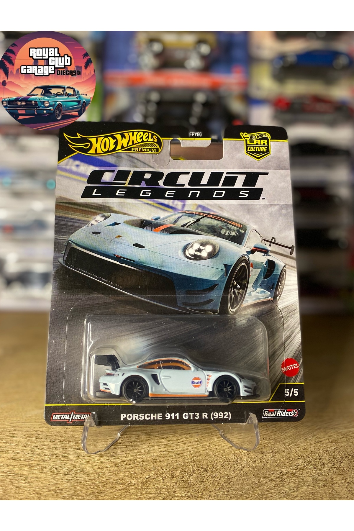 ماشین اسباب بازی PORSCHE 911 GT3 R 992 CIRCUIT LEGENDS PREMIUM 1 64 از ترکیه HOT WHEELS