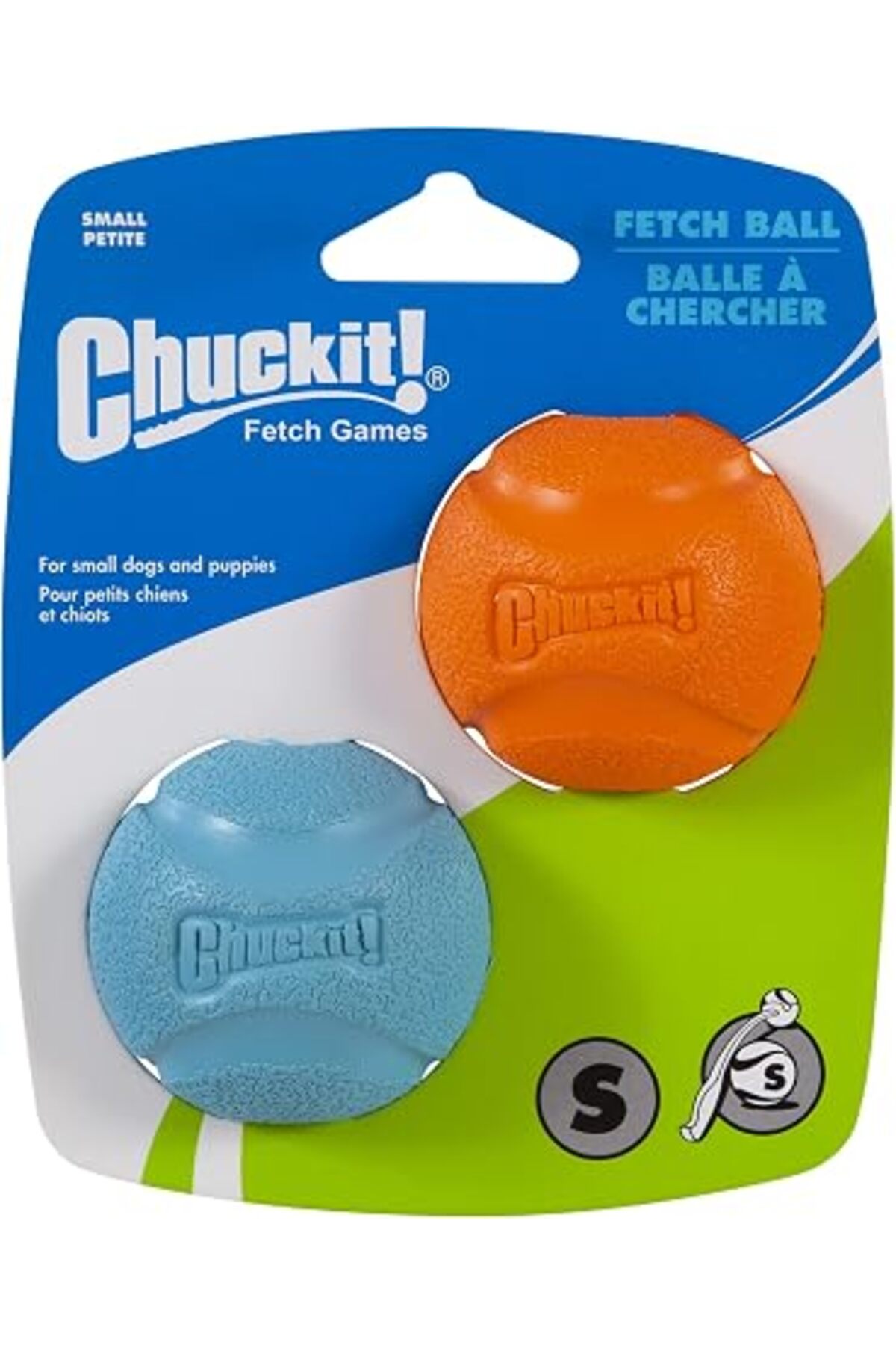 توپ بازی سگ چاکیت! Chuckit!! ! Fetch Ball، بسته ۲ عددی، سایز کوچک چندرنگ