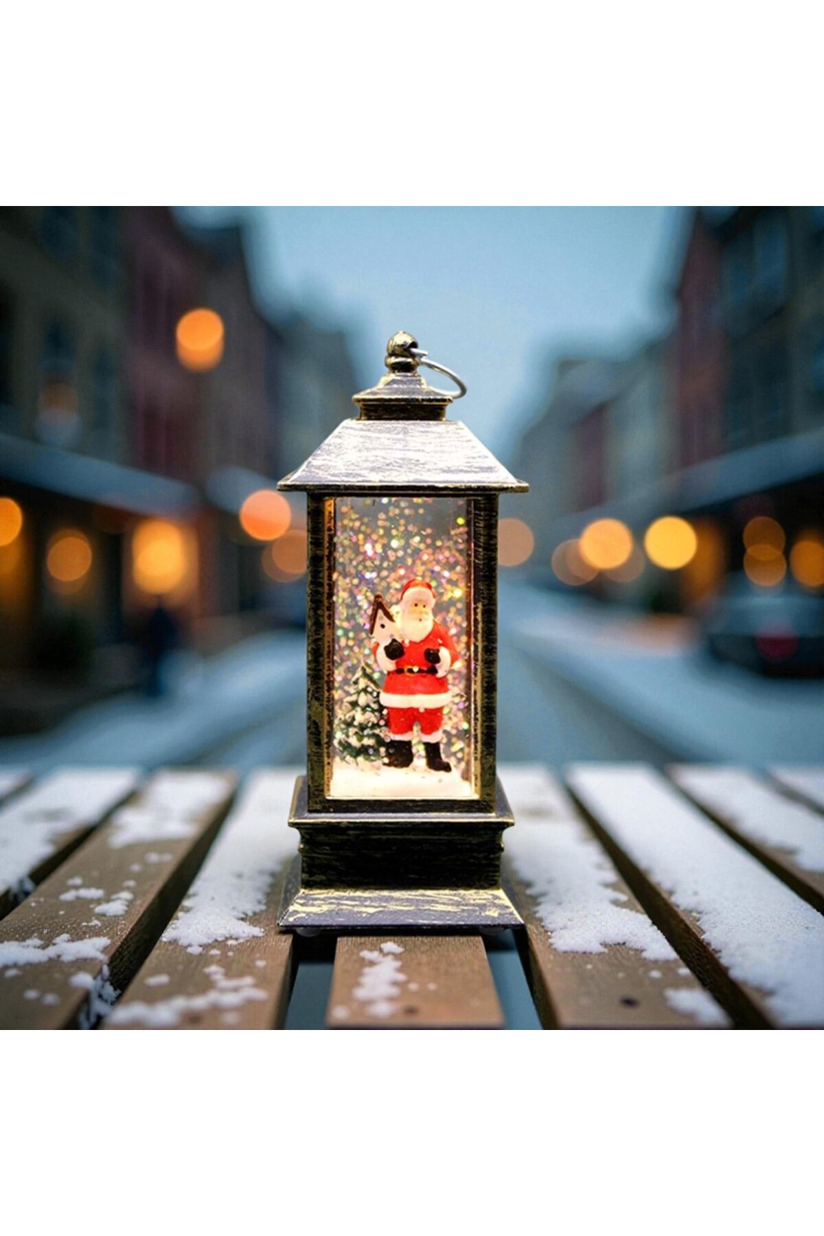 گوی برفی SNOW GLOBE روشن با باجه تلفن مفهومی سال نو VIP 14 سانتی متر از ترکیه Kuzey Tacı