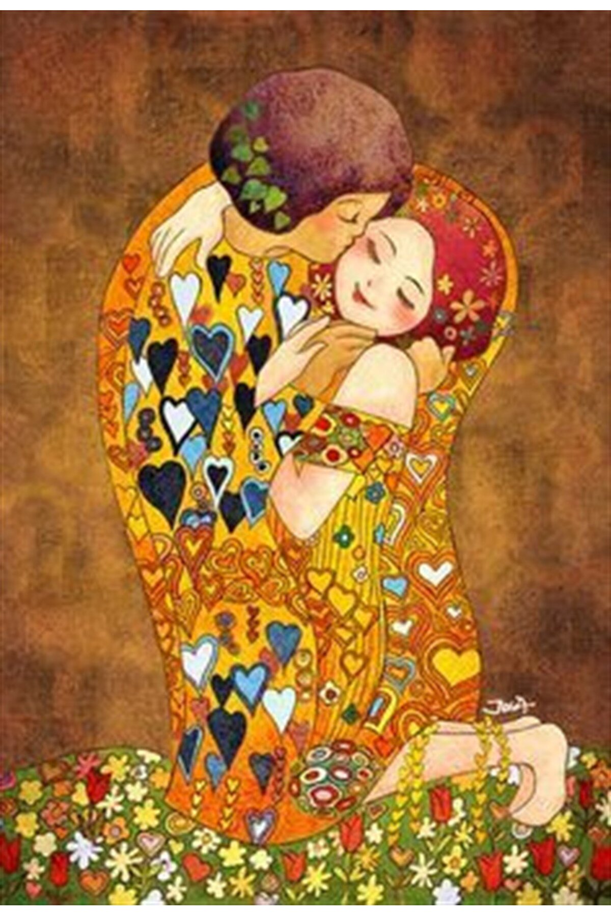 پازل THE KISS MODERN VERSION MARCEL ART DIAMOND PAINTING 51X74CM Marcel Kristal Tablo