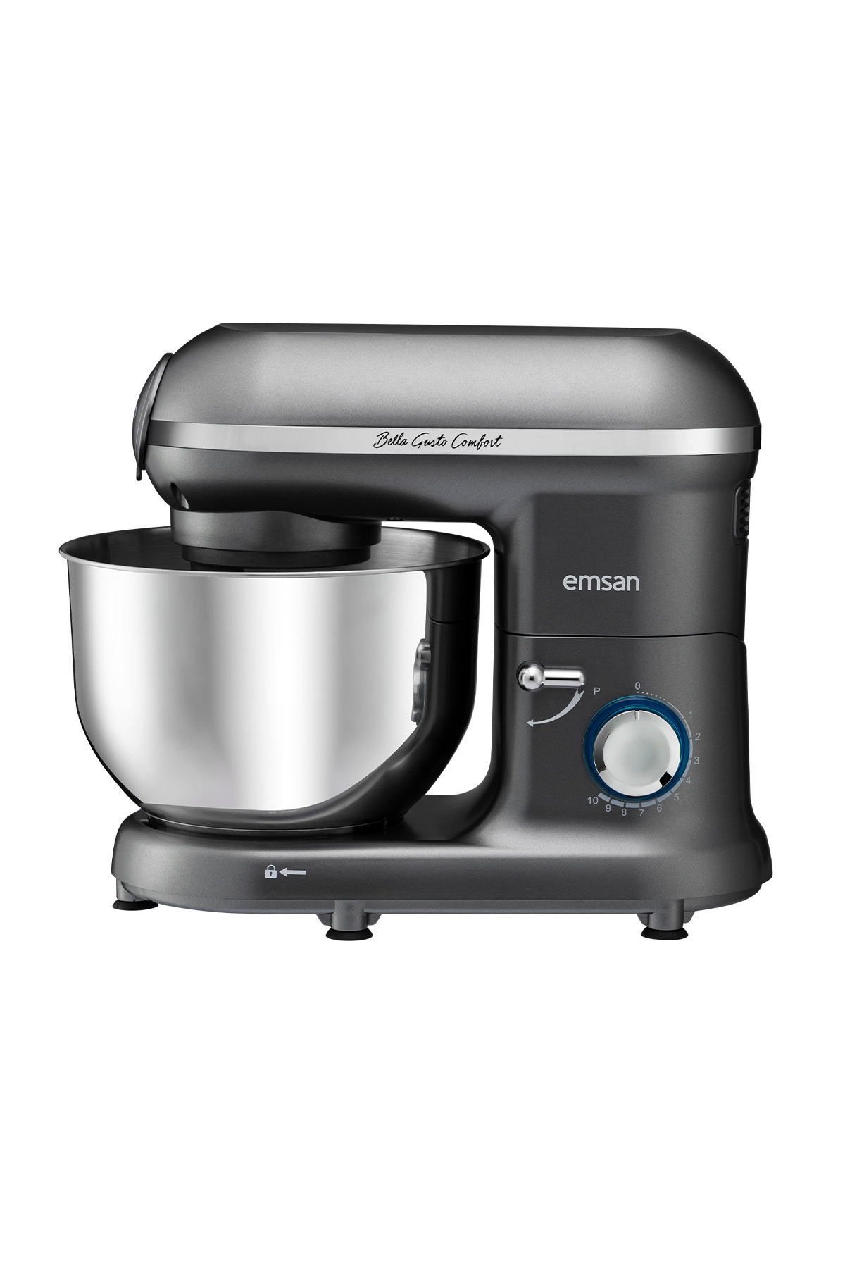 میکسر و ست پایه کامفورت BELLA GUSTO GREY 1300W 5,5L اورجینال Emsan