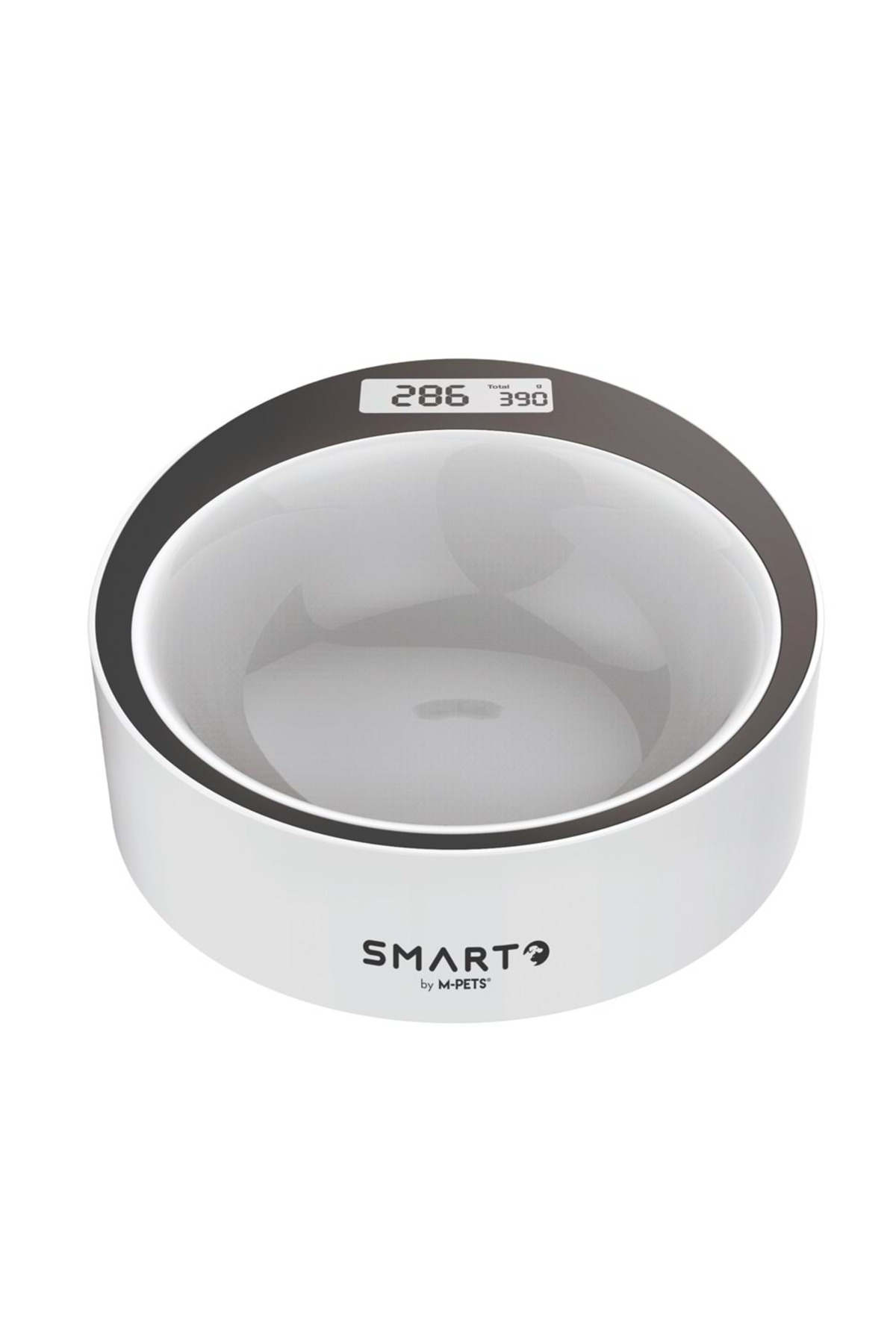 ظرف غذای حیوانات با وزن‌کشی دیجیتال SMARTO M1000 ام‌پتس M-PETS، ۵۰۰ میلی‌لیتر سفید