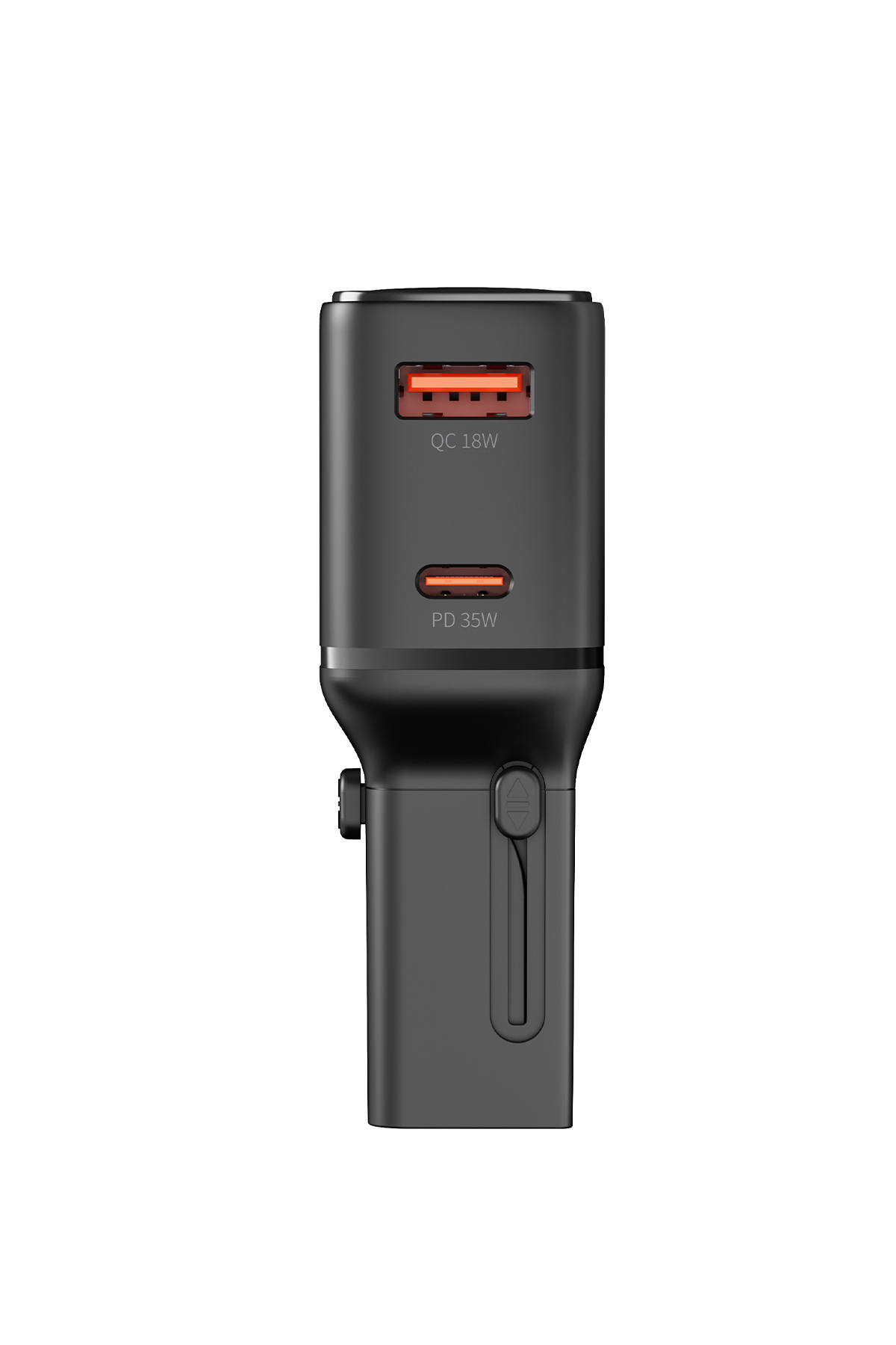 مبدل برق مسافرتی زنون اسمارت Xenon Smart مدل X6407، شارژ سریع GaN با توان 35 وات، USB-C و USB-A سیاه