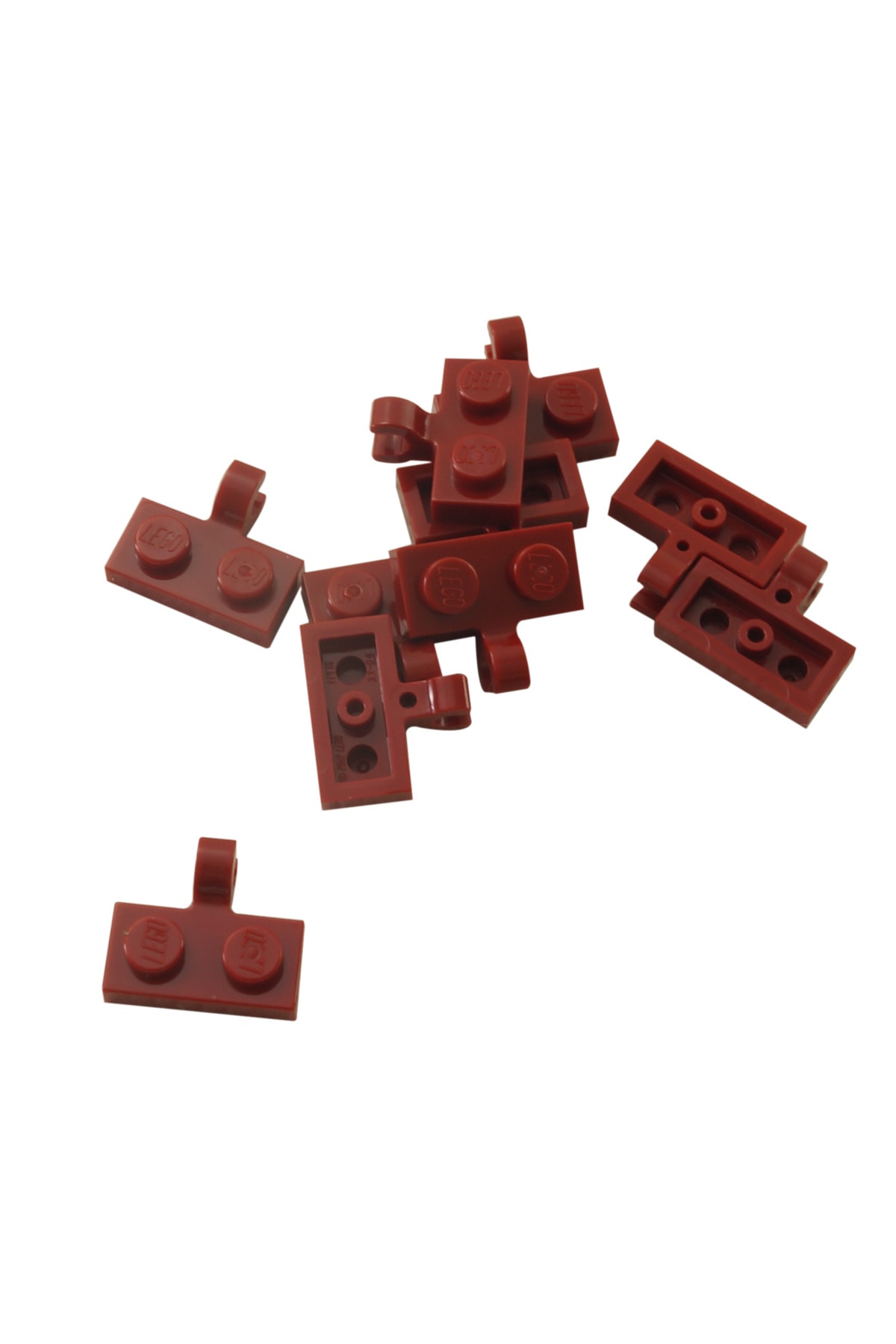 لگو صفحه لوازم جانبی سفارشی اصلاح شده 1 X 2 کلیپ افقی بورگوندی 5 قطعه ارسال می شود اورجینال LEGO