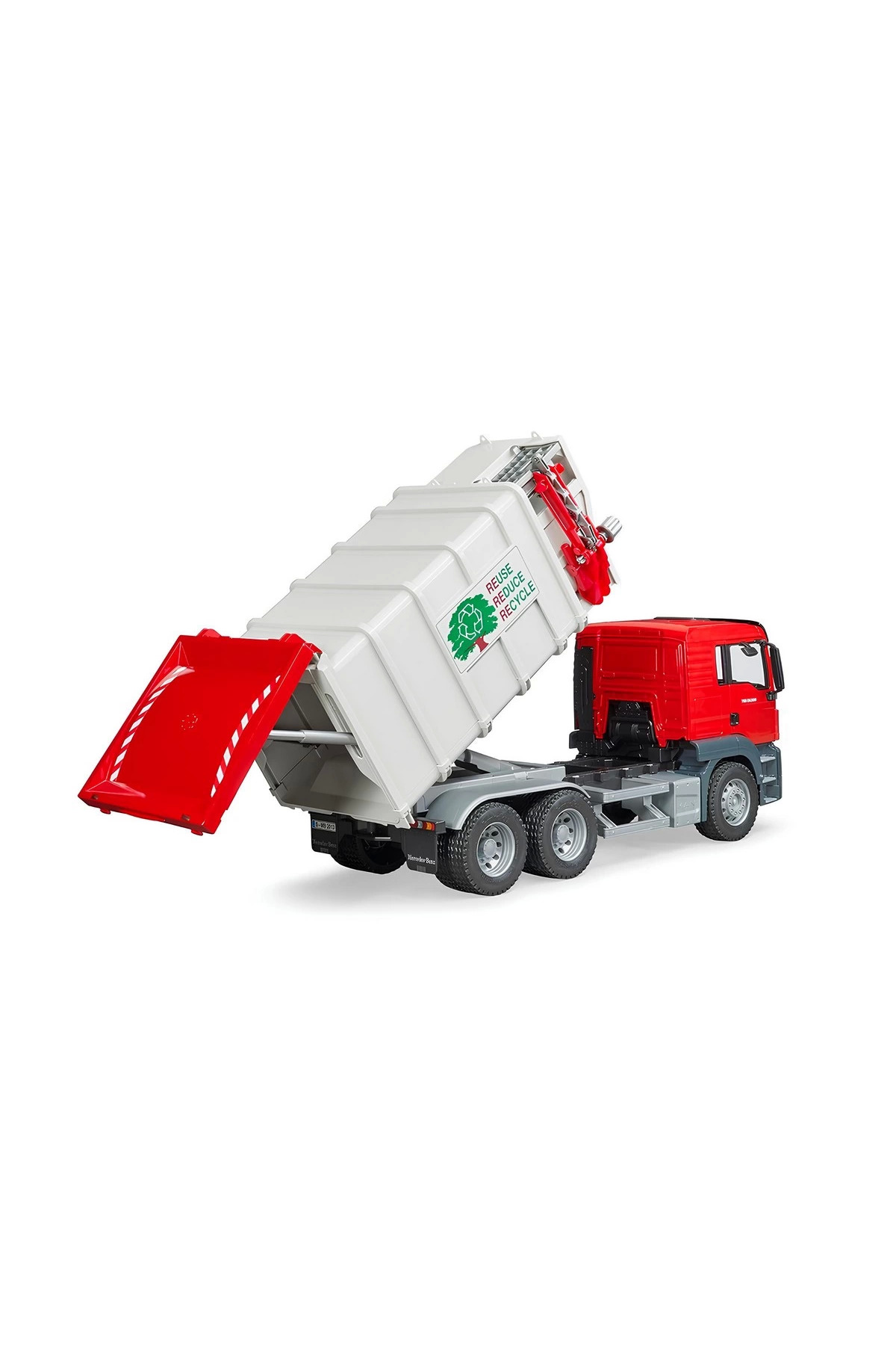 ماشین اسباب بازی کامیون زباله انتقال جانبی BRUDER MAN TGS BR03761 TOYFEST