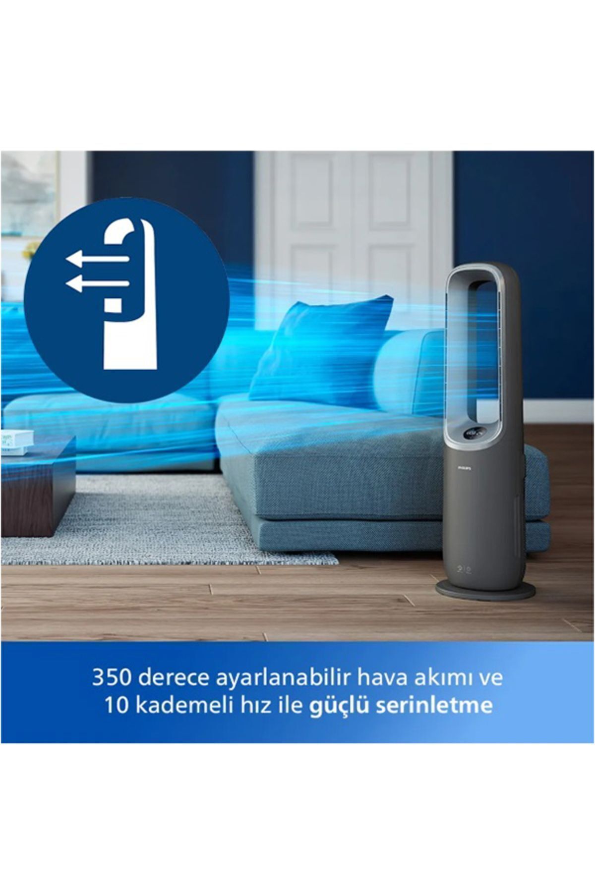 تصفیه کننده هوا دستگاه فن و بخاری AMF870 15 3 در 1 اورجینال Philips