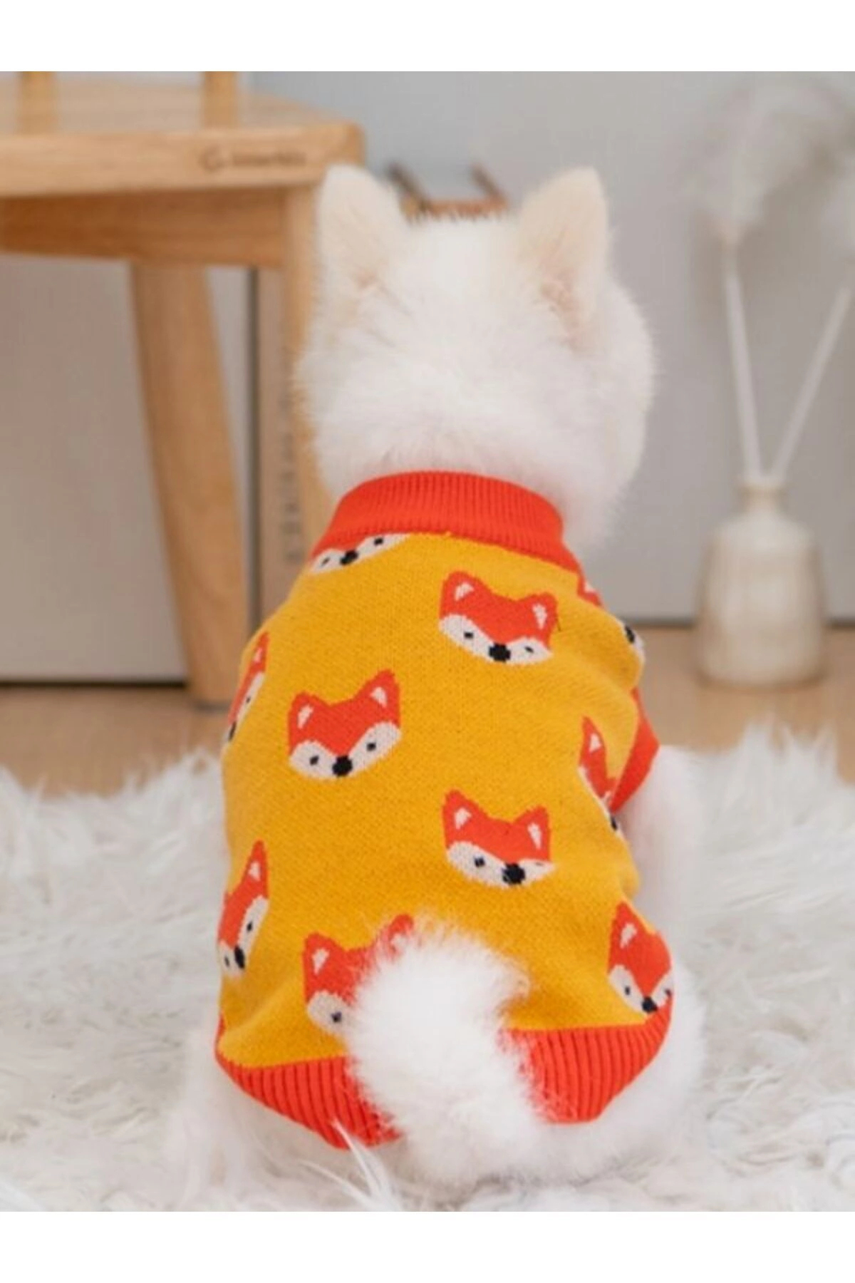 لباس بافتنی سگ اولچی Olchi Friends Knit، نارنجی، مدل OAYD-KN6738
