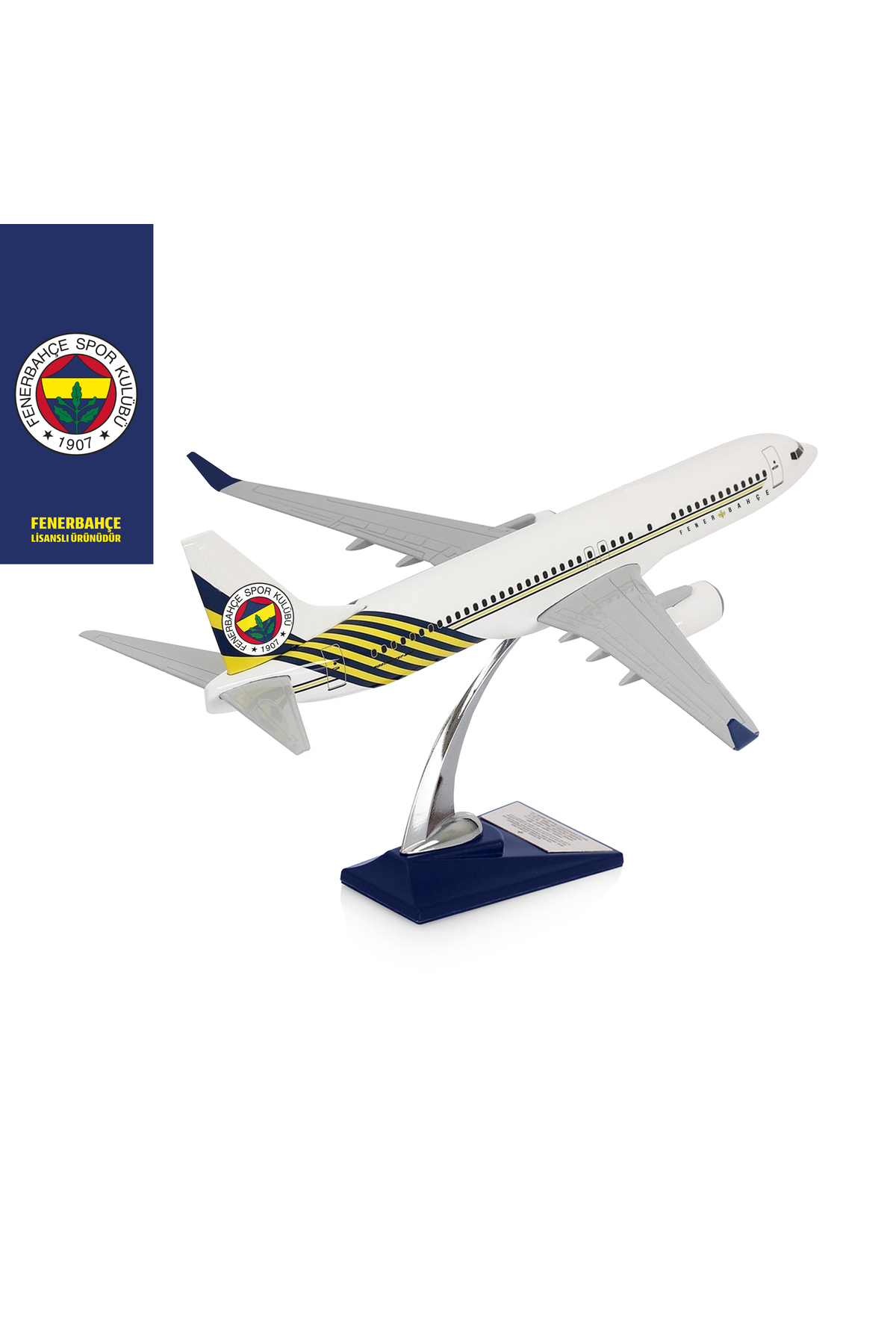 مدل خودرو هواپیمای طراحی سفید دارای مجوز ZEKUPP BOEING 737 800 1 100 UCK0196 اورجینال Fenerbahçe