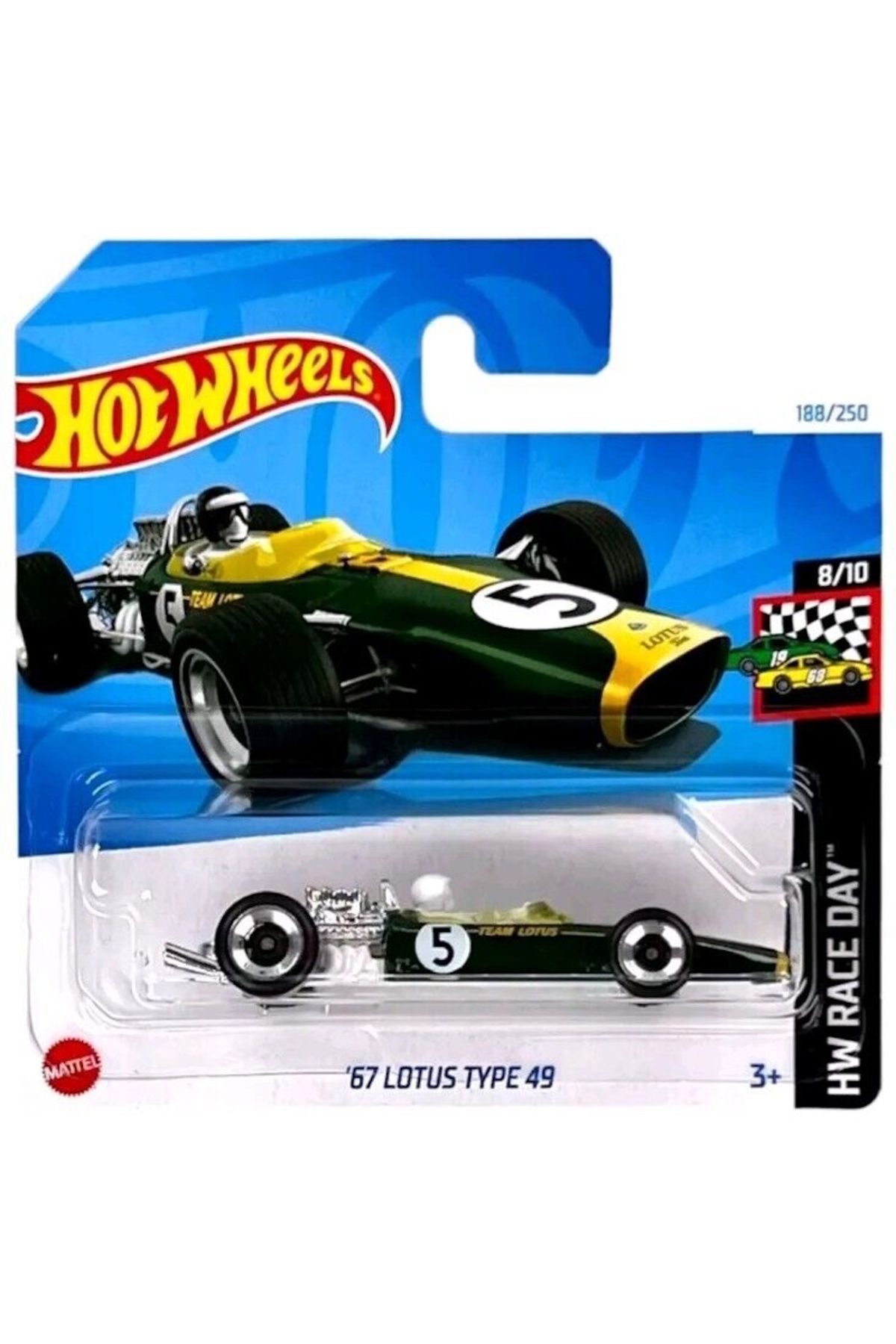 ماشین اسباب بازی 67 LOTUS TYPE 49 HRY76 2024 هات ویلز اورجینال HOT WHEELS