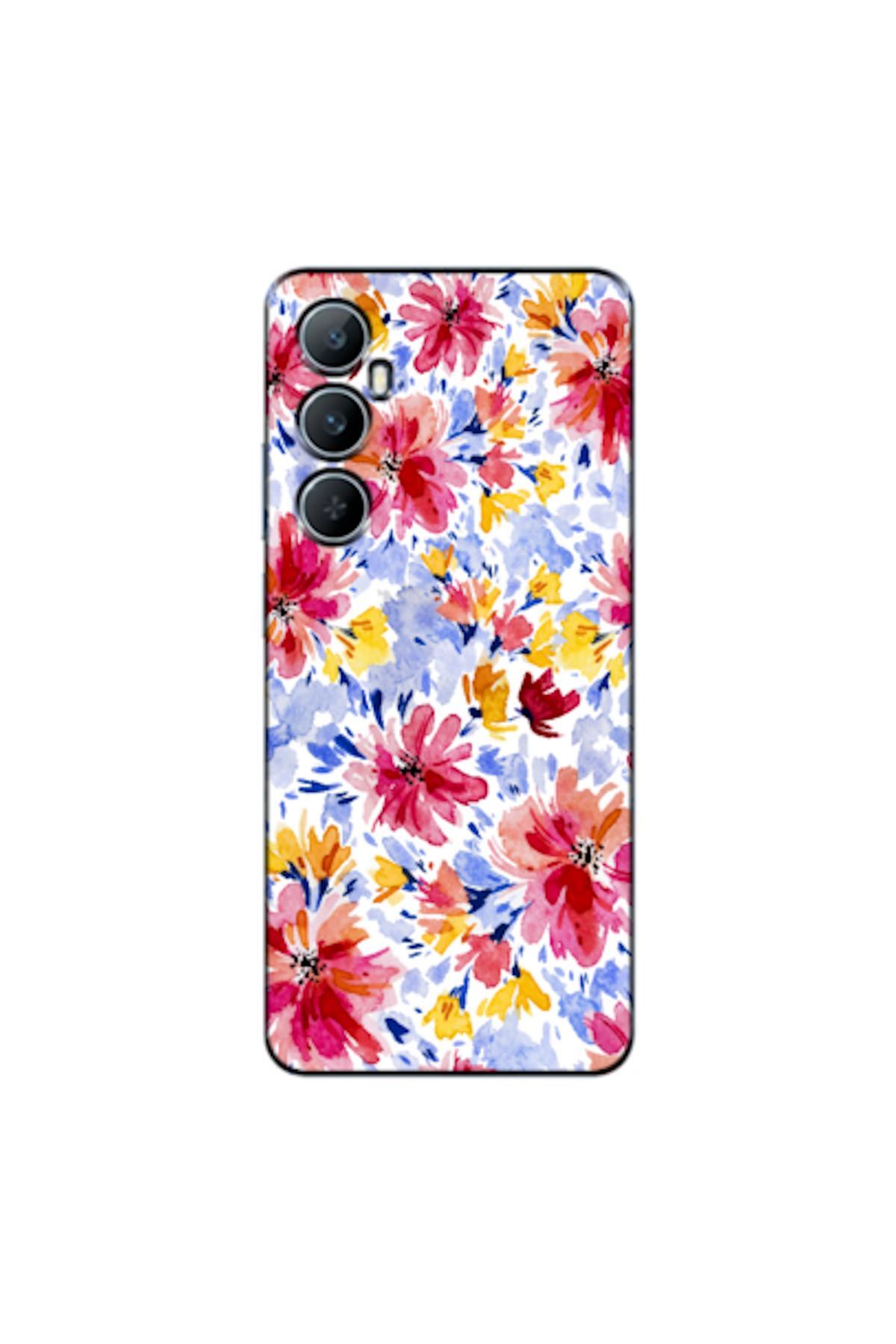 کاور و قاب سیلیکونی اسپرینگ گل 7 سازگار با REALME C65 4G طرح دار اورجینال Zebana